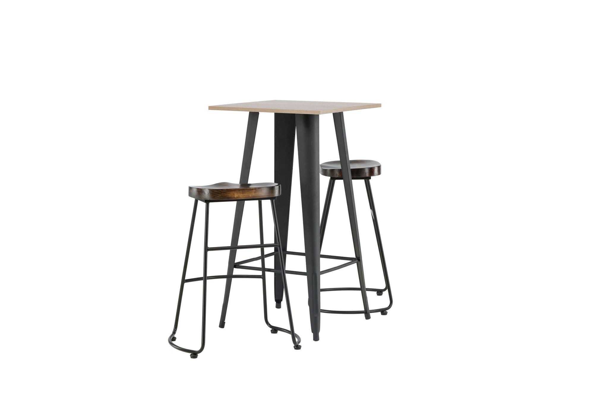 Venture Home Tempe Bar bord - Black / Nature MDF +Ozark Bar stol - Zinklook / Dark Walnut Wood _2