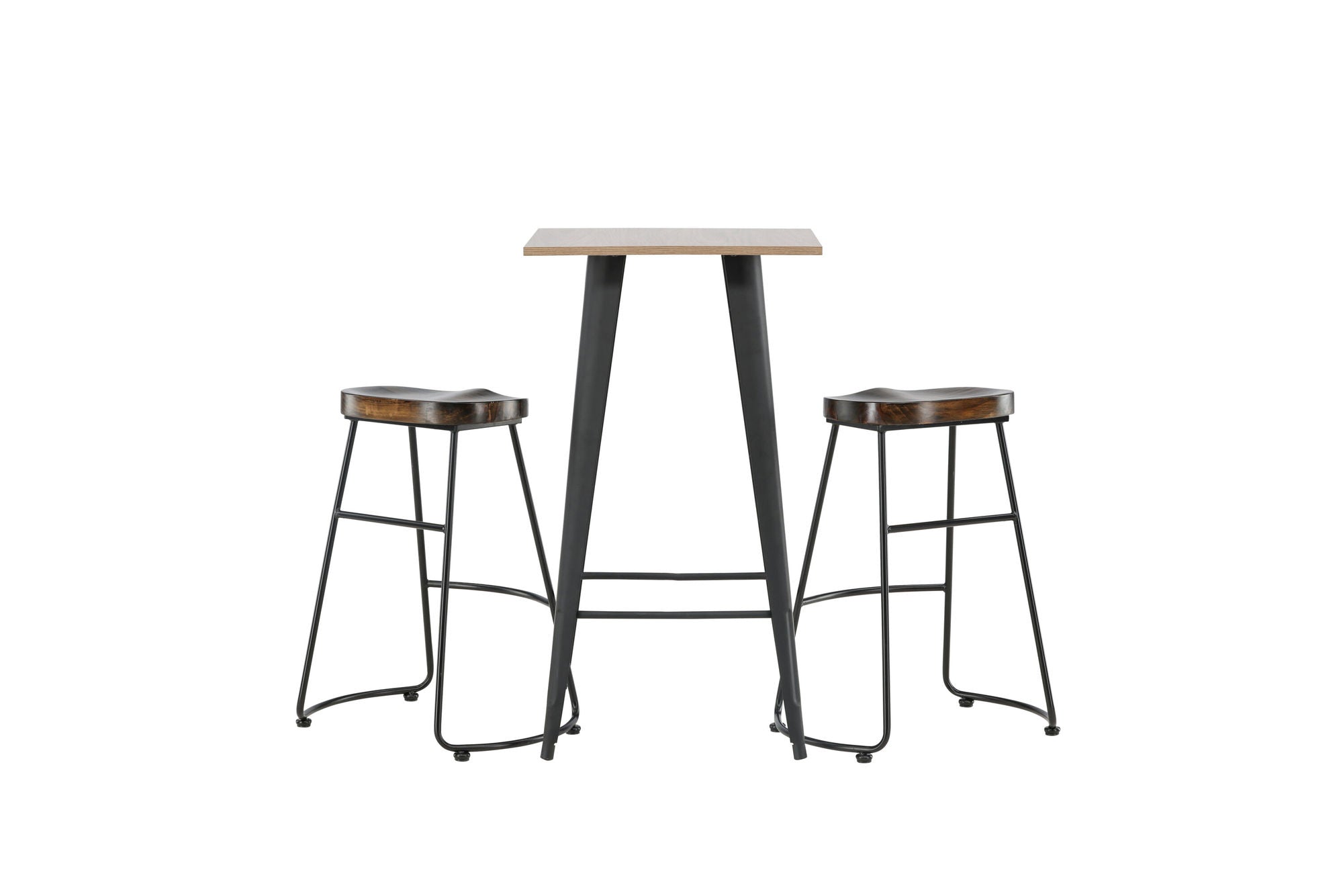 Venture Home Tempe Bar bord - Black / Nature MDF +Ozark Bar stol - Zinklook / Dark Walnut Wood _2