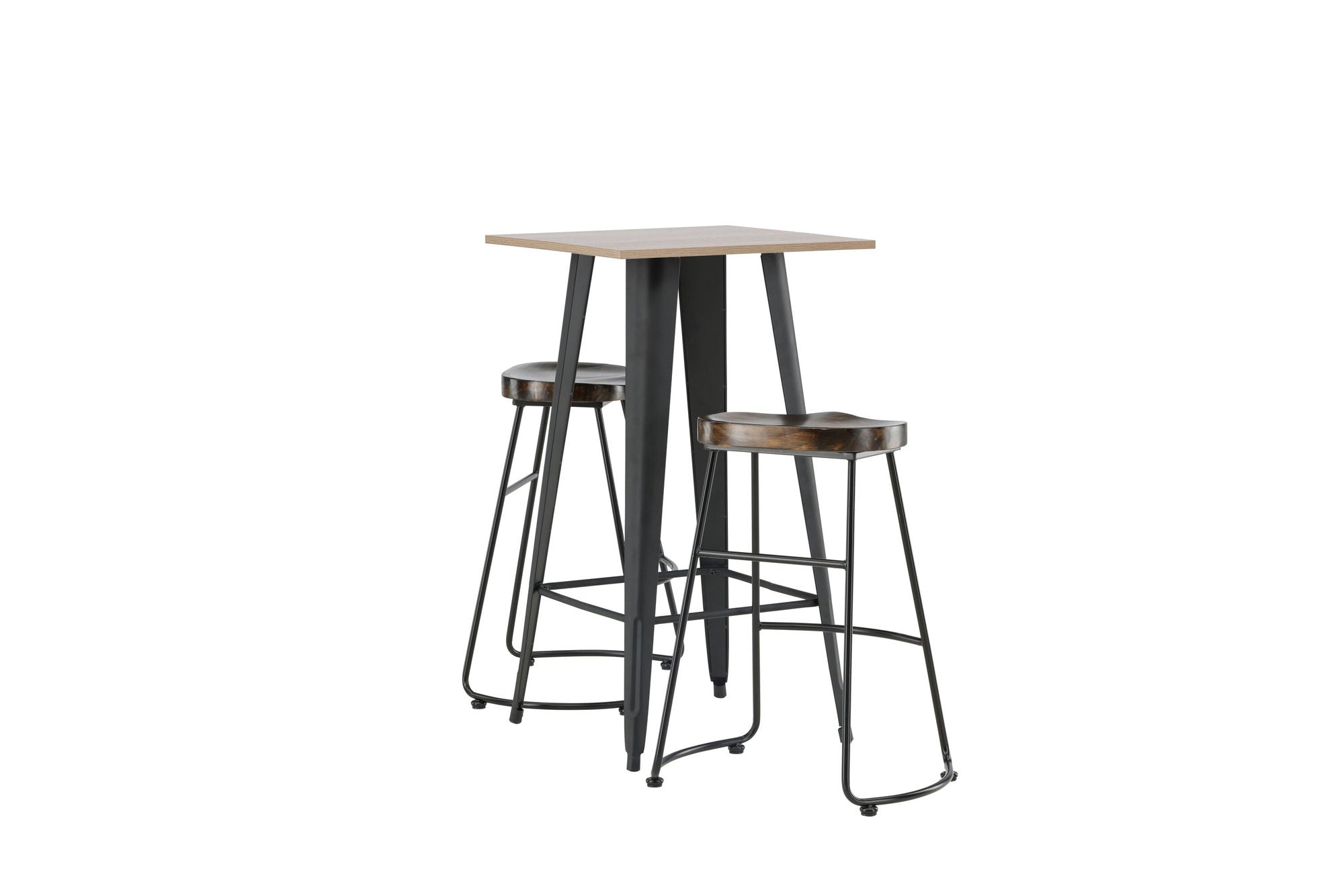 Venture Home Tempe Bar bord - Black / Nature MDF +Ozark Bar stol - Zinklook / Dark Walnut Wood _2