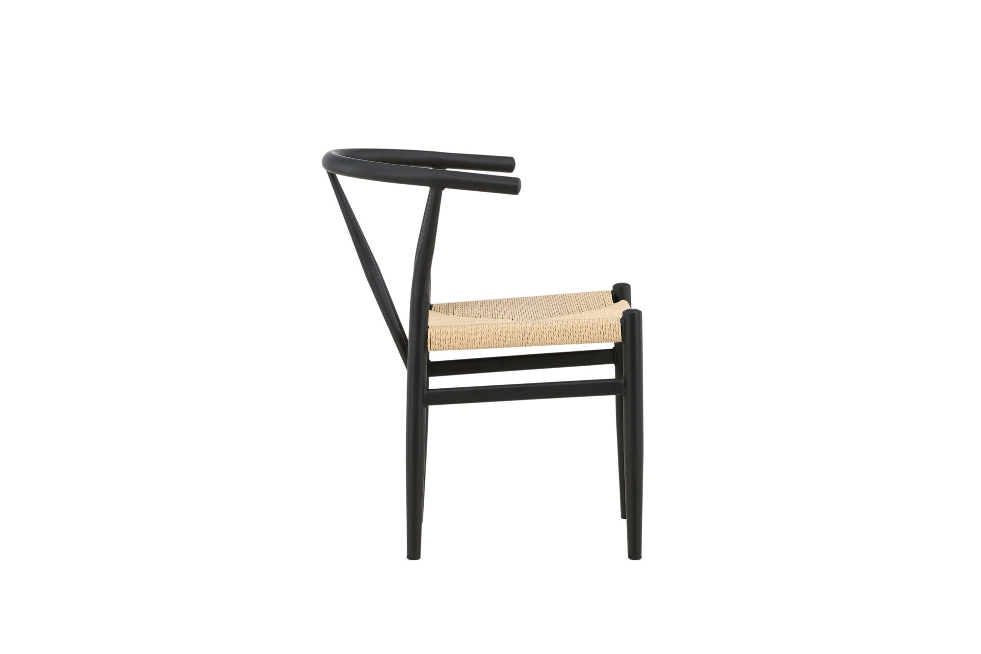 Venture Home Alfons Spisebordsstol - Black / Beige Rope