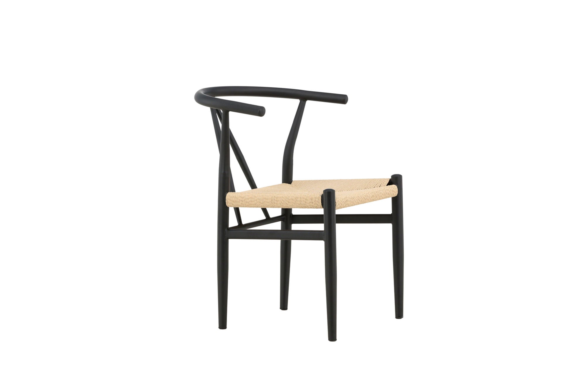 Venture Home Alfons Spisebordsstol - Black / Beige Rope