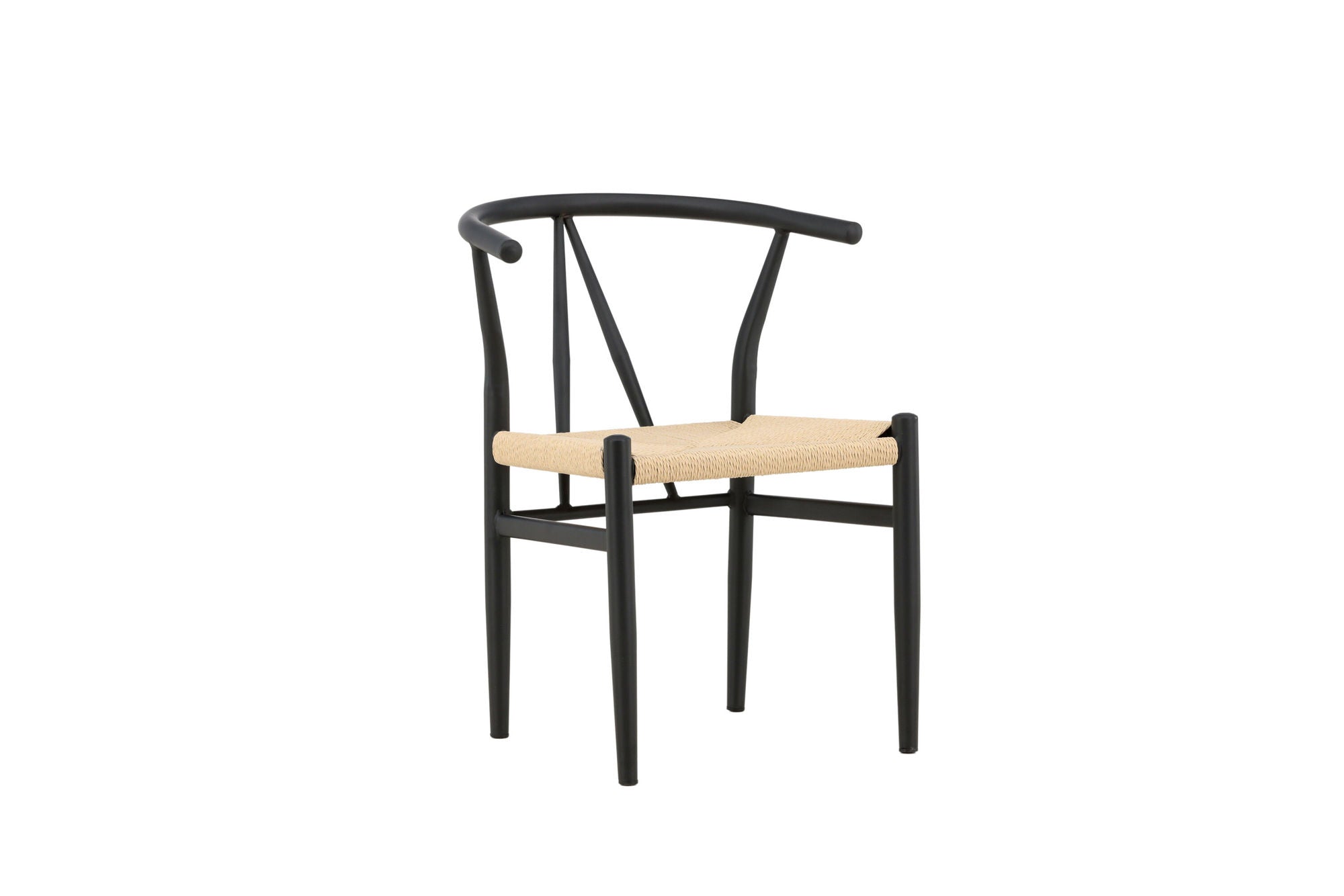 Venture Home Alfons Spisebordsstol - Black / Beige Rope