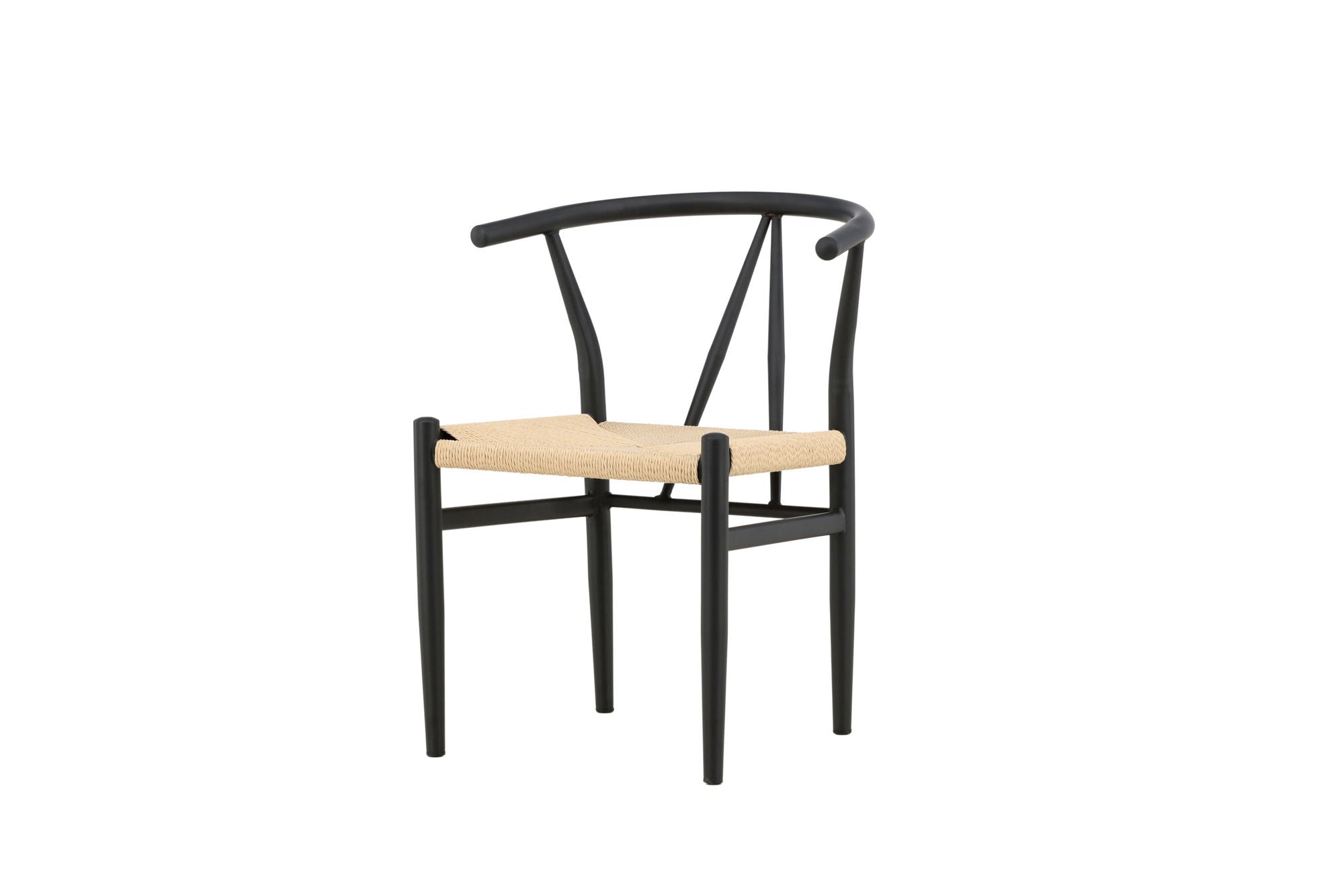 Venture Home Alfons Spisebordsstol - Black / Beige Rope