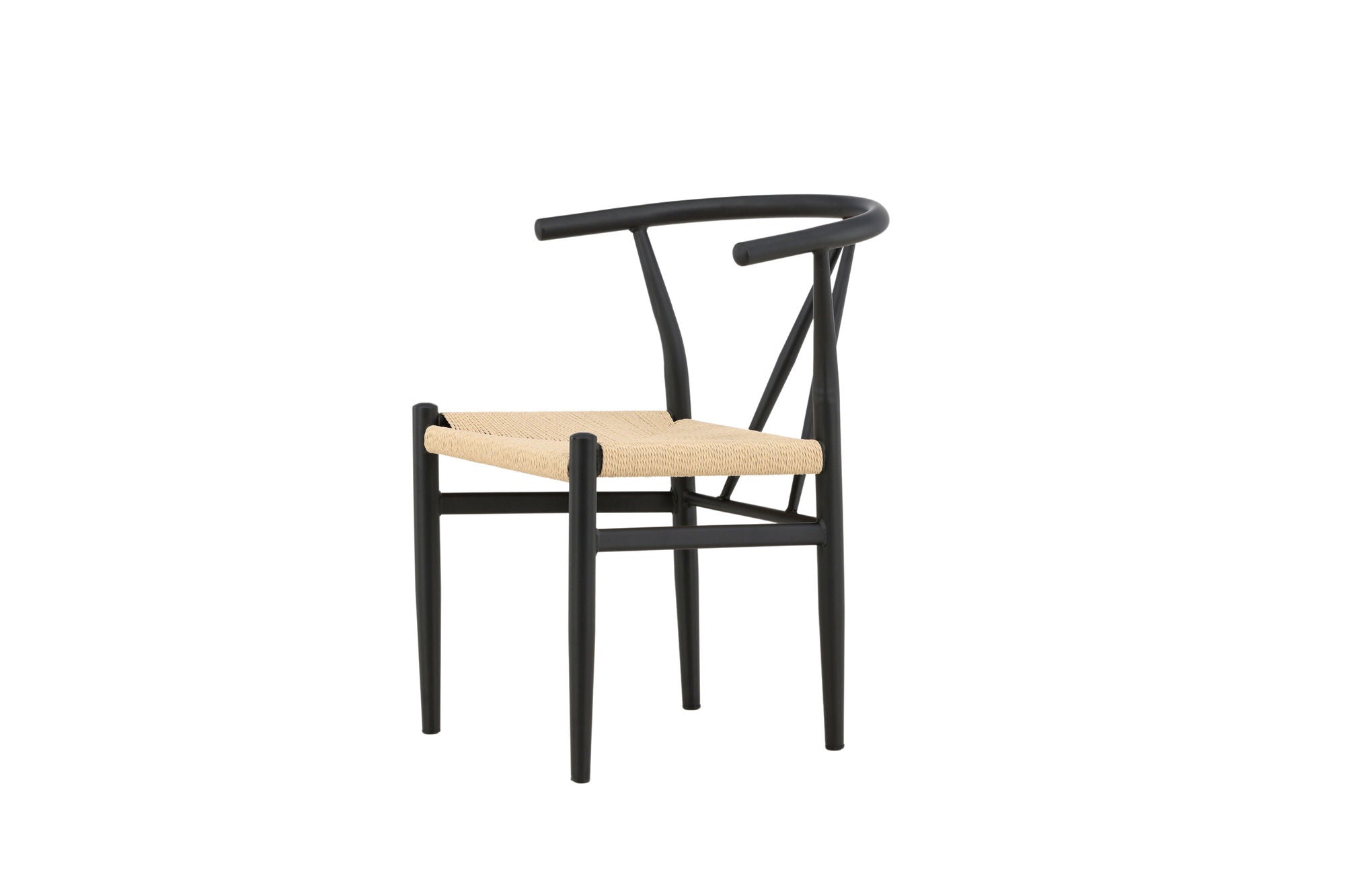 Venture Home Alfons Spisebordsstol - Black / Beige Rope