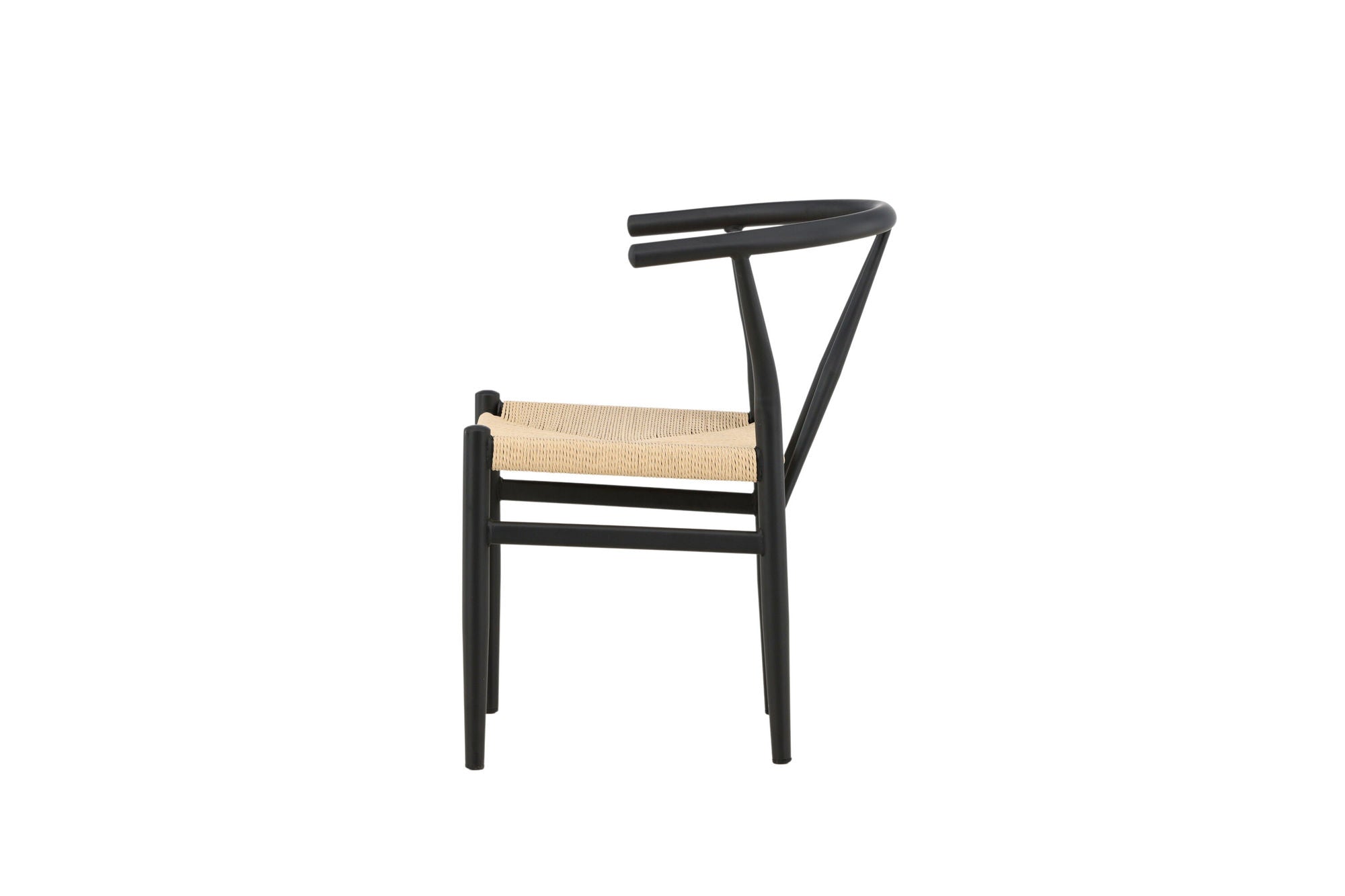 Venture Home Alfons Spisebordsstol - Black / Beige Rope