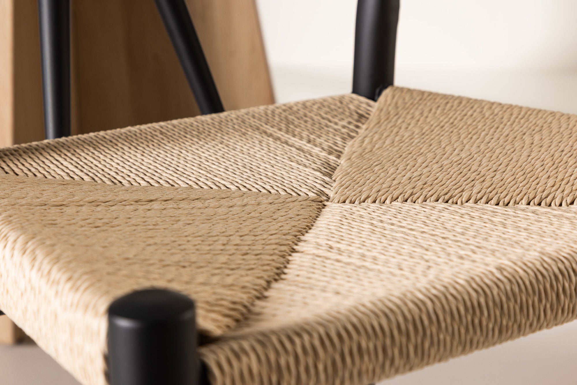 Venture Home Alfons Spisebordsstol - Black / Beige Rope