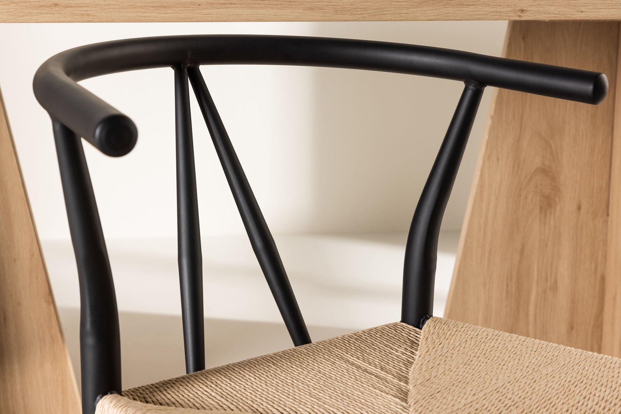 Venture Home Alfons Spisebordsstol - Black / Beige Rope