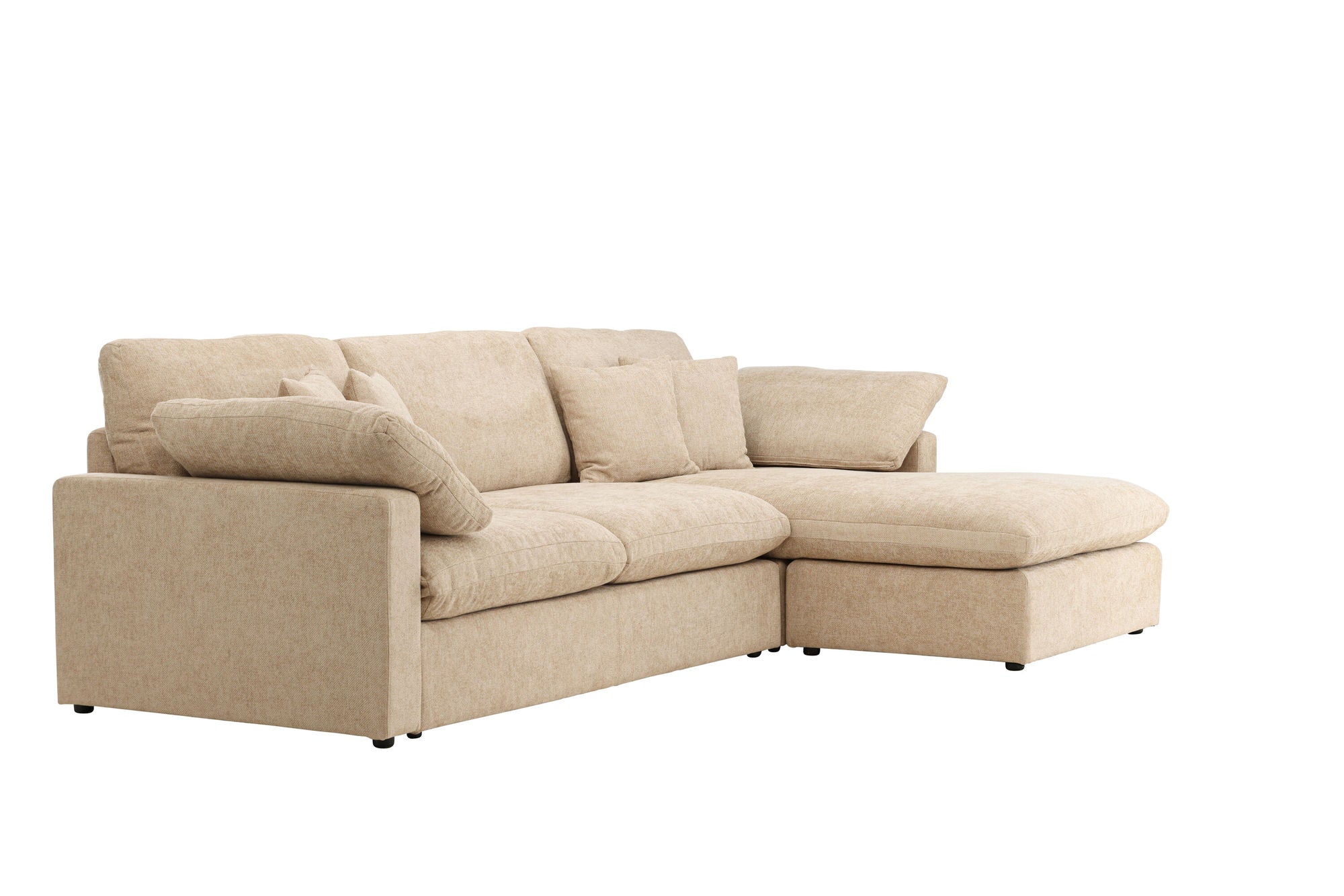 Vind Amalfi hjørne Sofa - Sand Fabric /