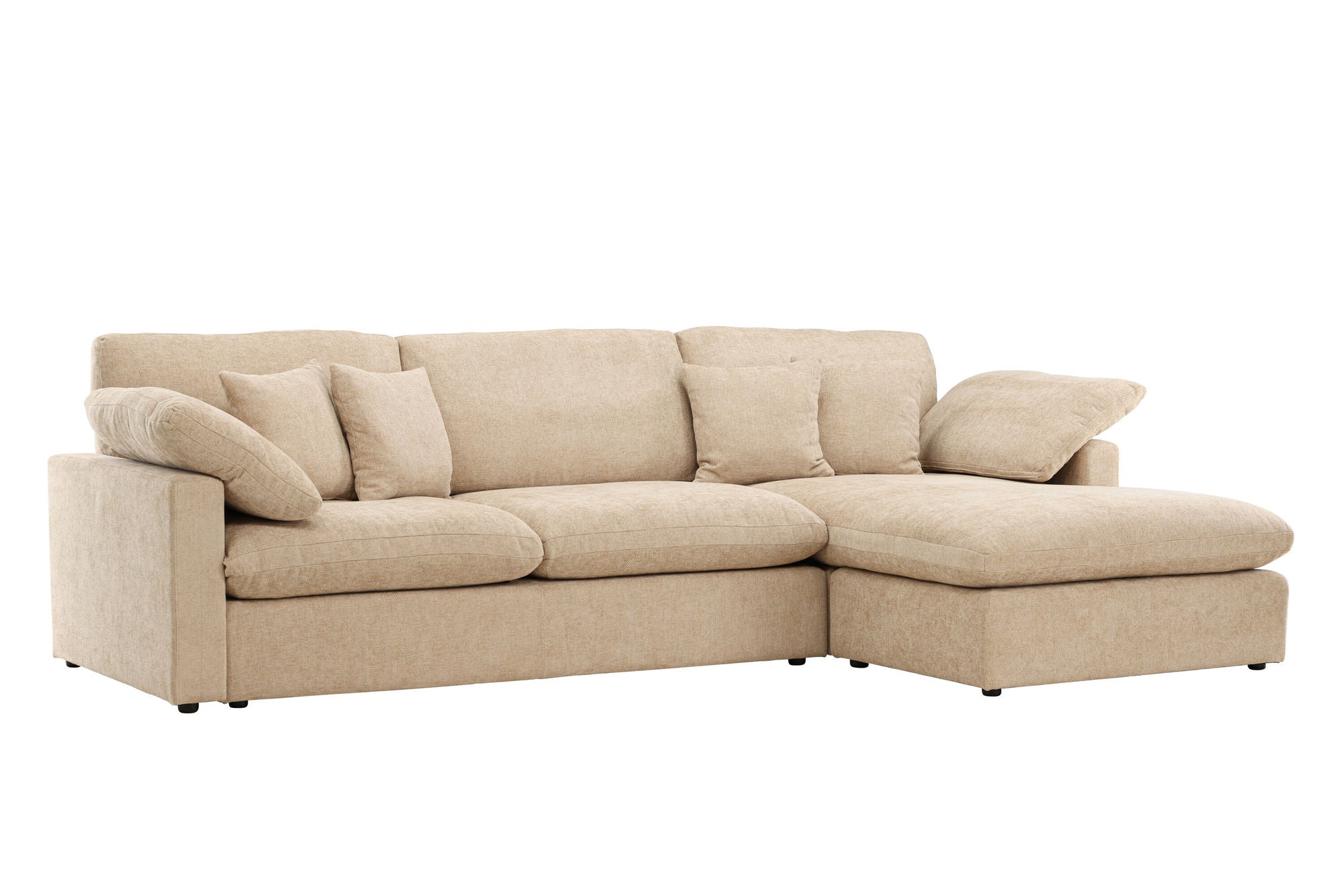Vind Amalfi hjørne Sofa - Sand Fabric /