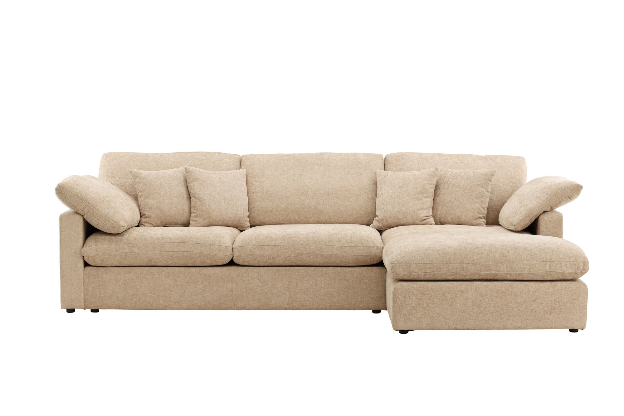 Vind Amalfi hjørne Sofa - Sand Fabric /