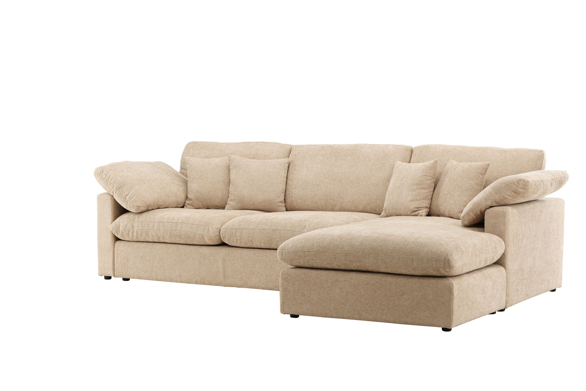 Vind Amalfi hjørne Sofa - Sand Fabric /