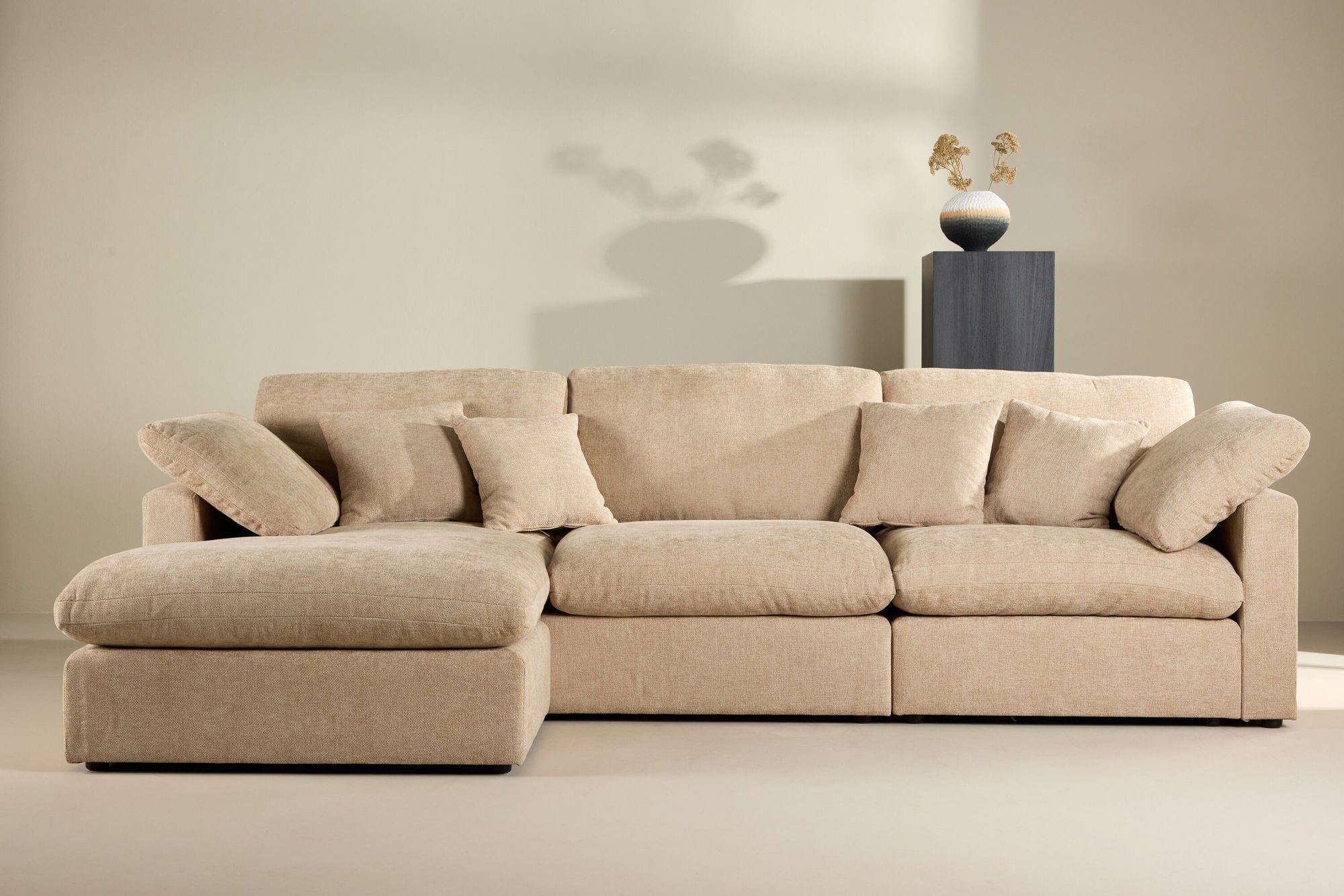 Vind Amalfi hjørne Sofa - Sand Fabric /