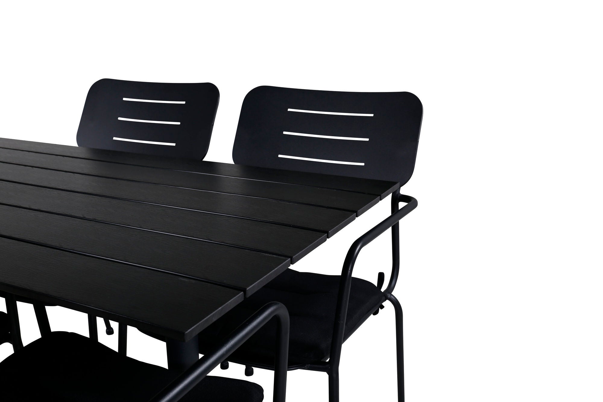 Venture Home Denver 70*120 Black/Black+Nicke Dining chair w. armrest - Black Steel_4
