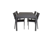 Venture Home Marbella bord 160/240 - Black/Black - Copacabana Stacking stol - Black/Black 4
