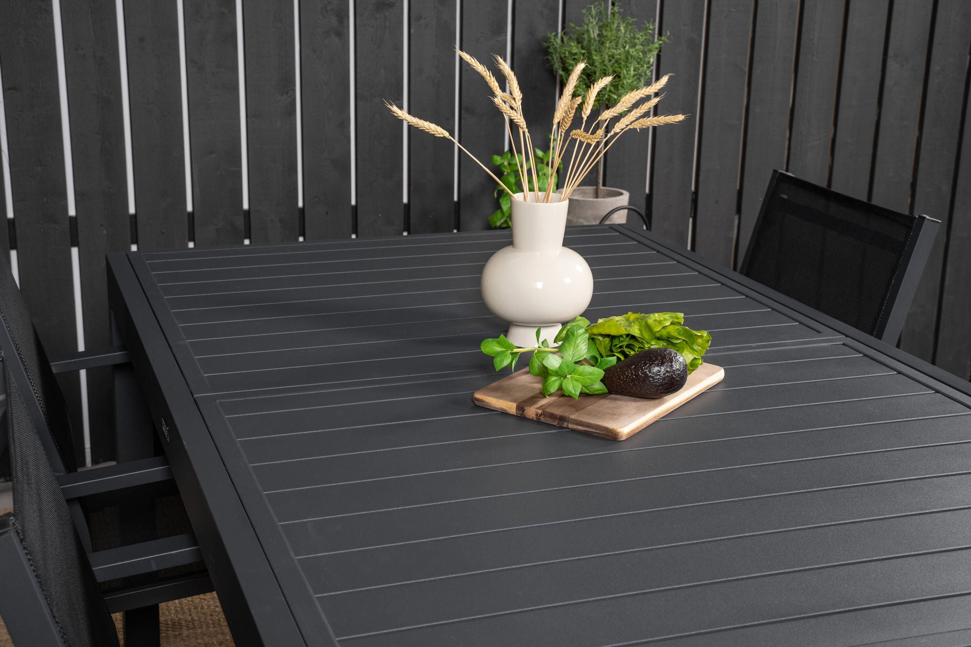 Venture Home Marbella bord 160/240 - Black/Black - Copacabana Stacking stol - Black/Black 4