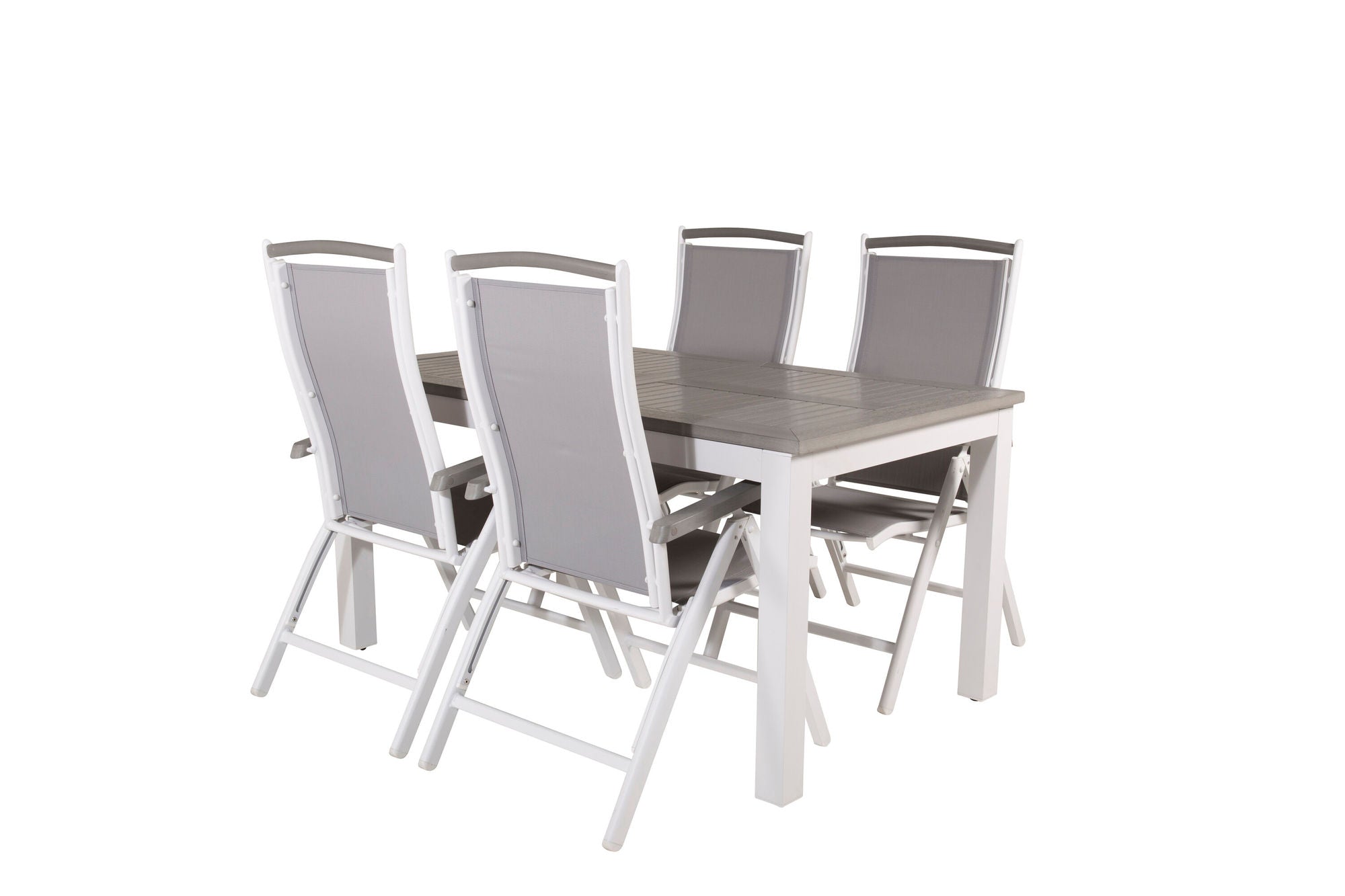 Venture Home Albany spisebord 152/210*90 - White Alu / Grey Aintwood+Albany stol 5:pos - White Alu / Grey Textilene / Aintwood_4