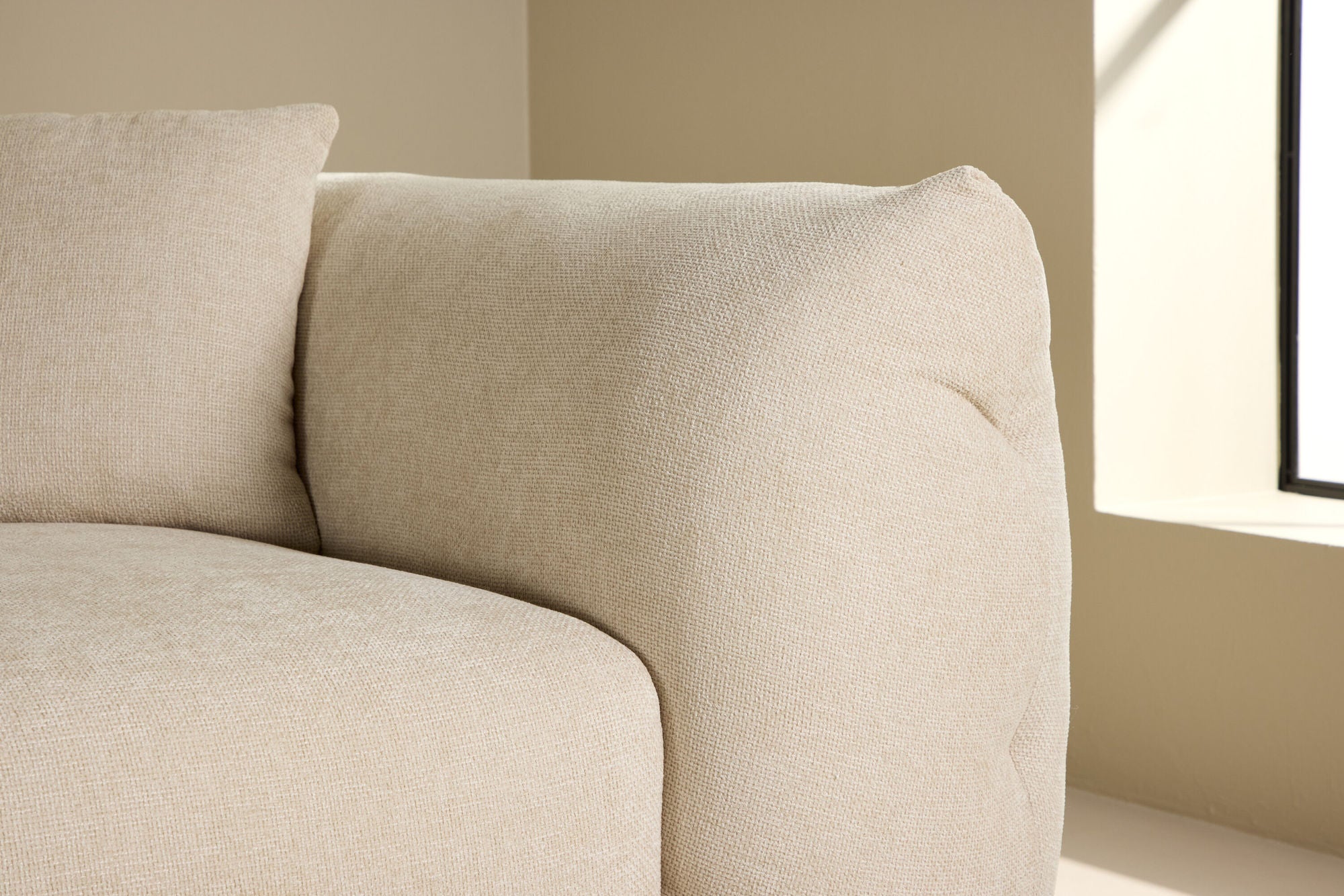Vind Positano hjørne Sofa - Beige Fabric / Right
