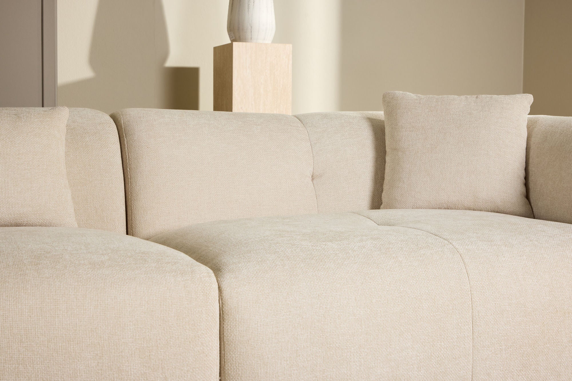 Vind Positano hjørne Sofa - Beige Fabric / Right