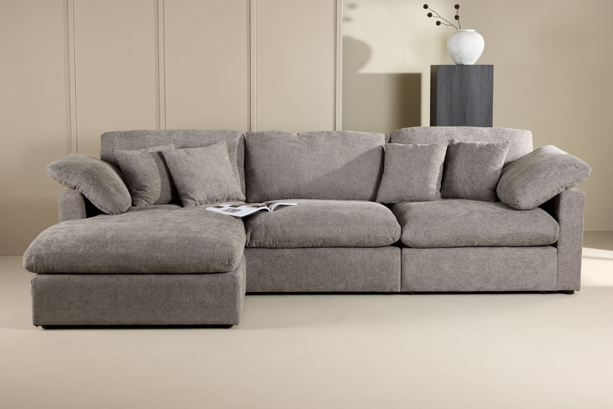 Vind Amalfi hjørne Sofa - Dark Grey Fabric /