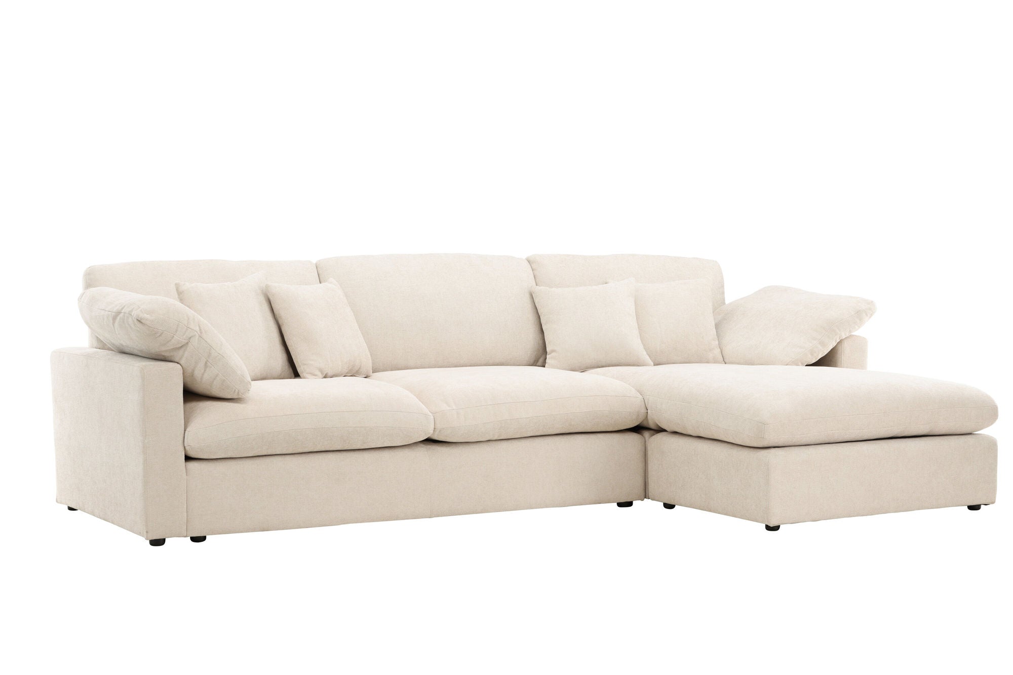 Vind Amalfi hjørne Sofa - Beige Fabric /