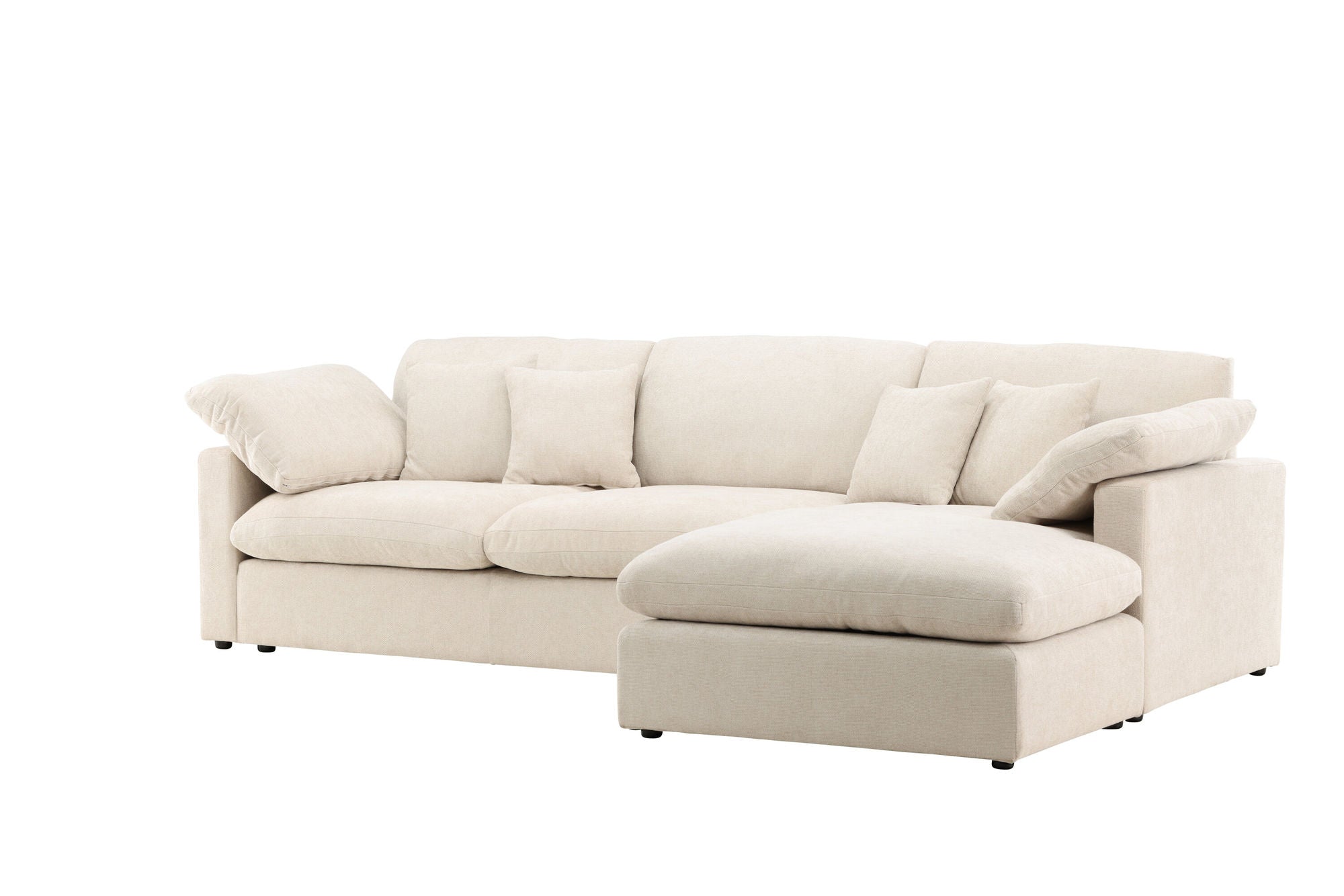 Vind Amalfi hjørne Sofa - Beige Fabric /
