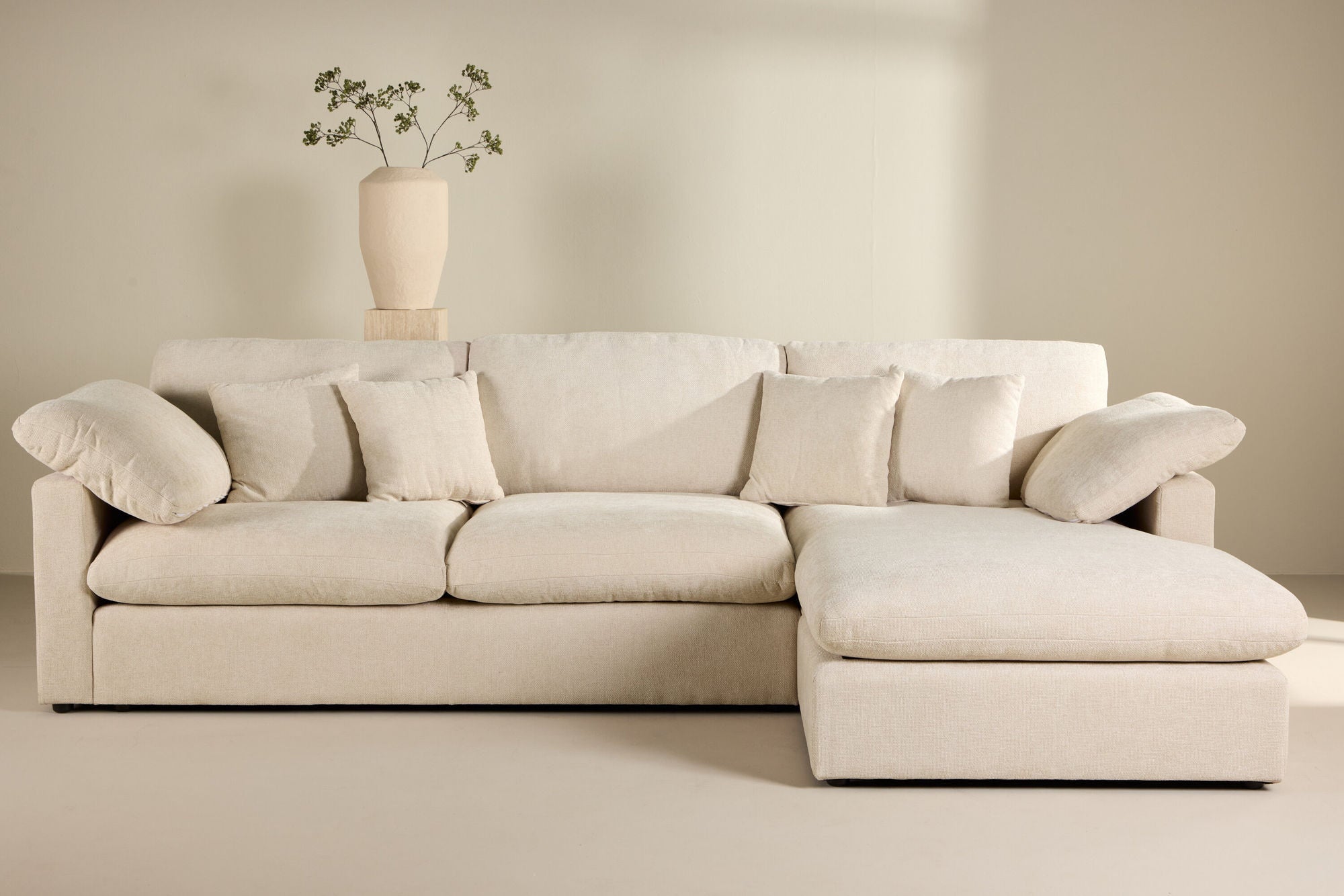 Vind Amalfi hjørne Sofa - Beige Fabric /