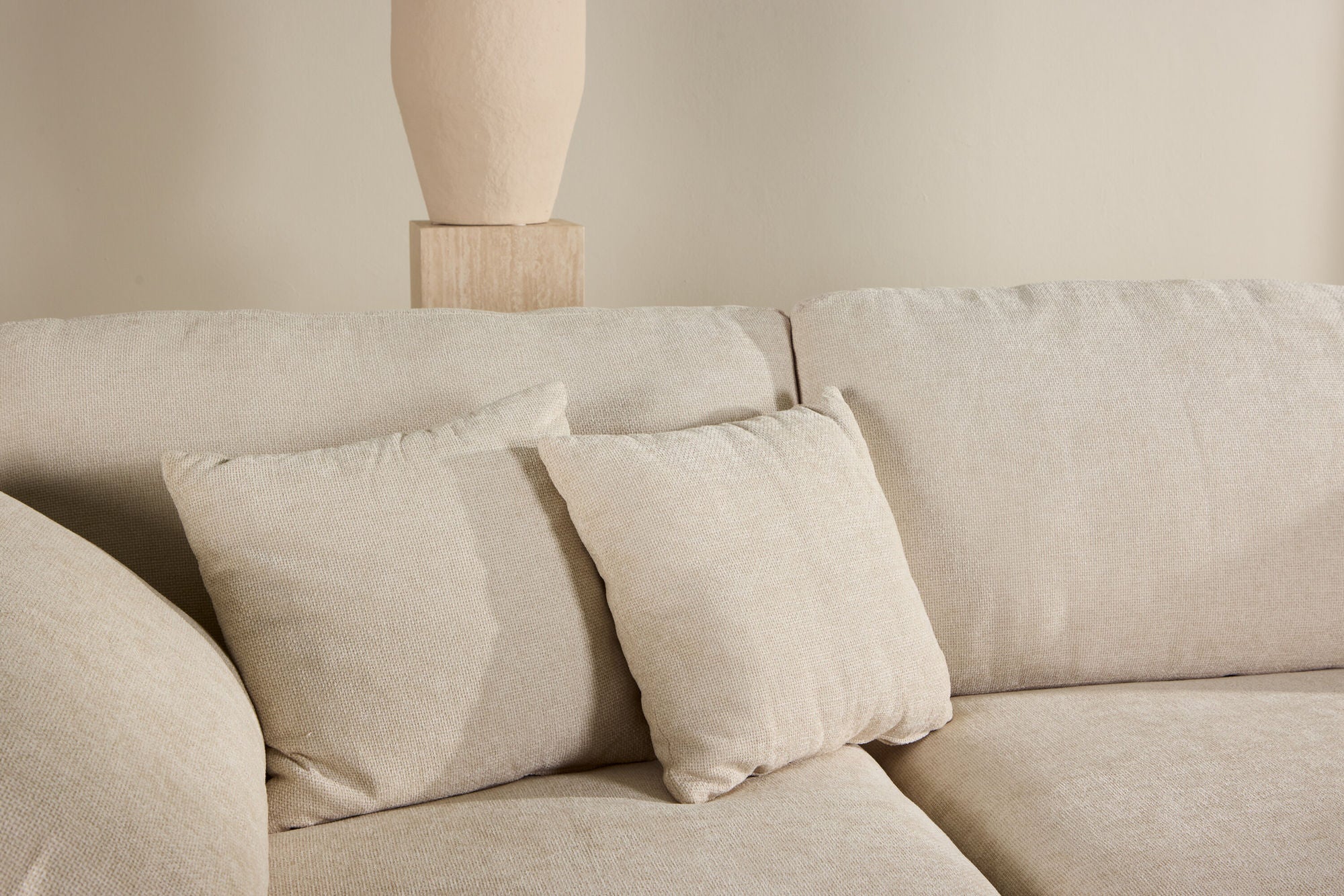 Vind Amalfi hjørne Sofa - Beige Fabric /