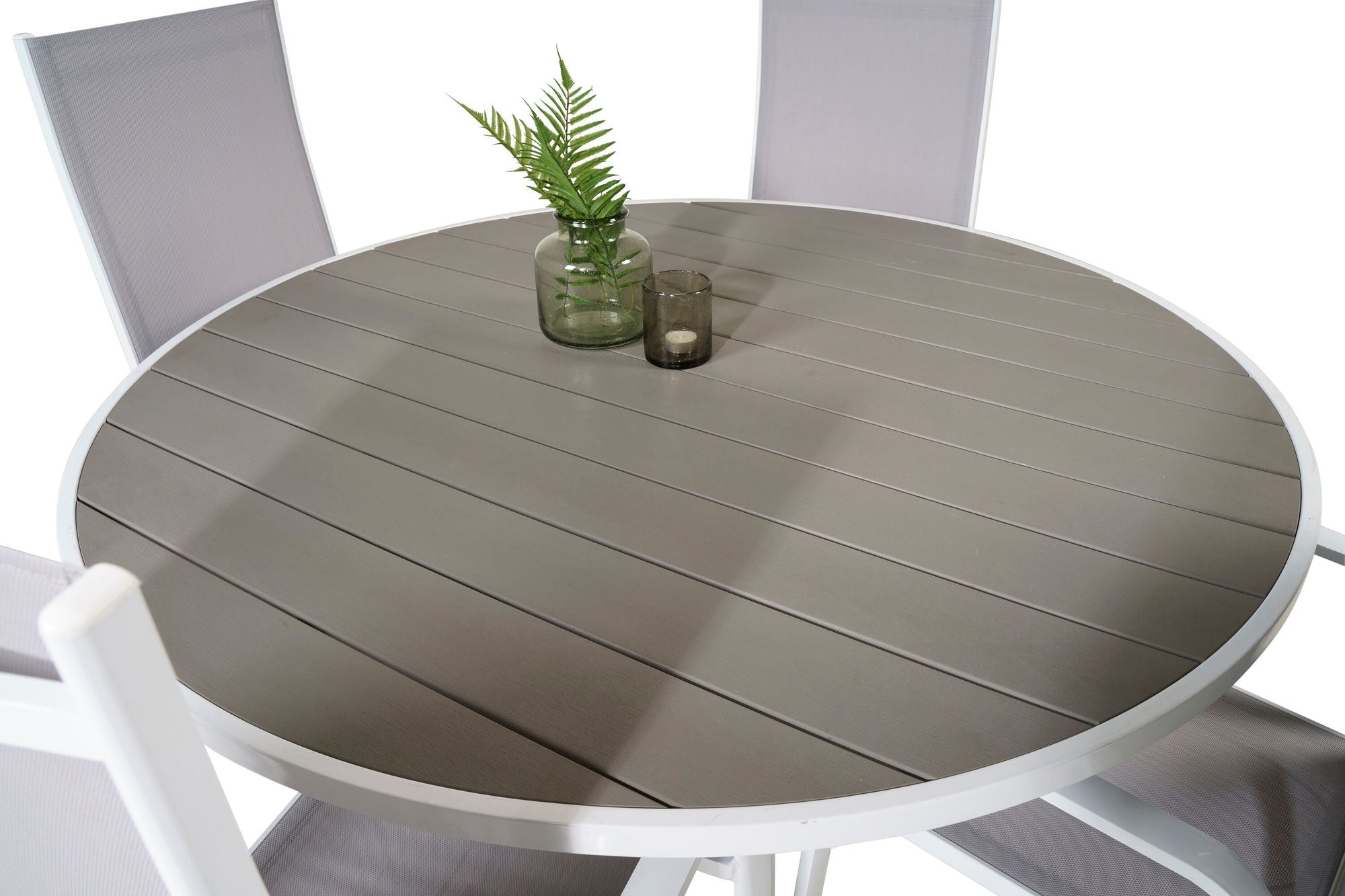 Venture Home Parma bord ø 140 - White/Grey - Copacabana Recliner stol - White/Grey 4