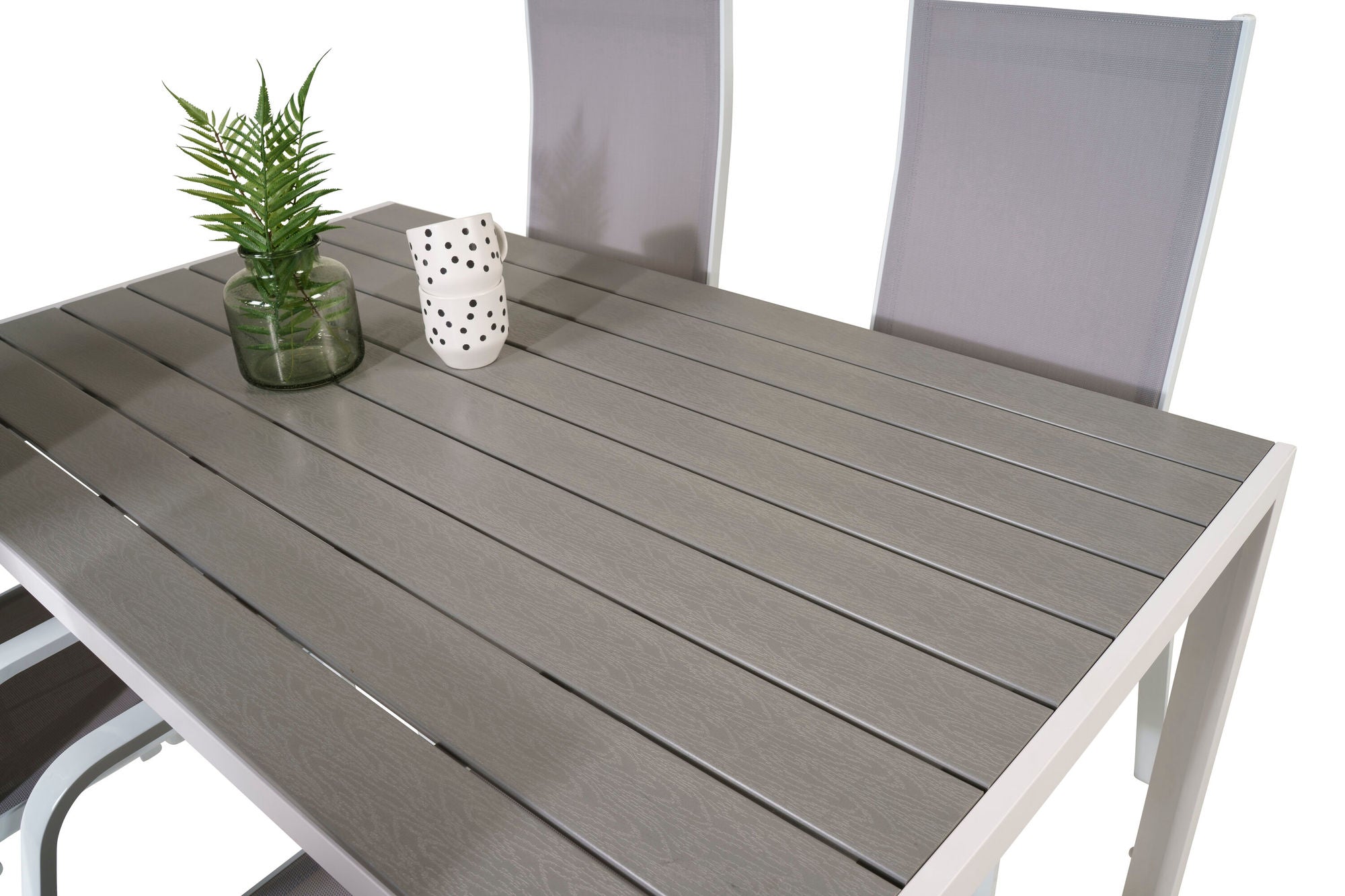 Venture Home Break spisebord - White Alu / Grey Aintwood - 150*90+Copacabana Recliner Chai