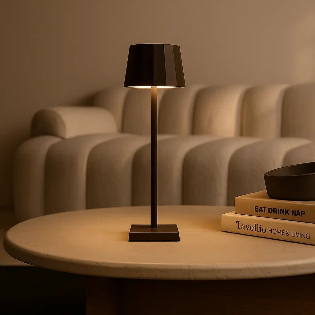 William Mocha Brown genopladelig bordlampe