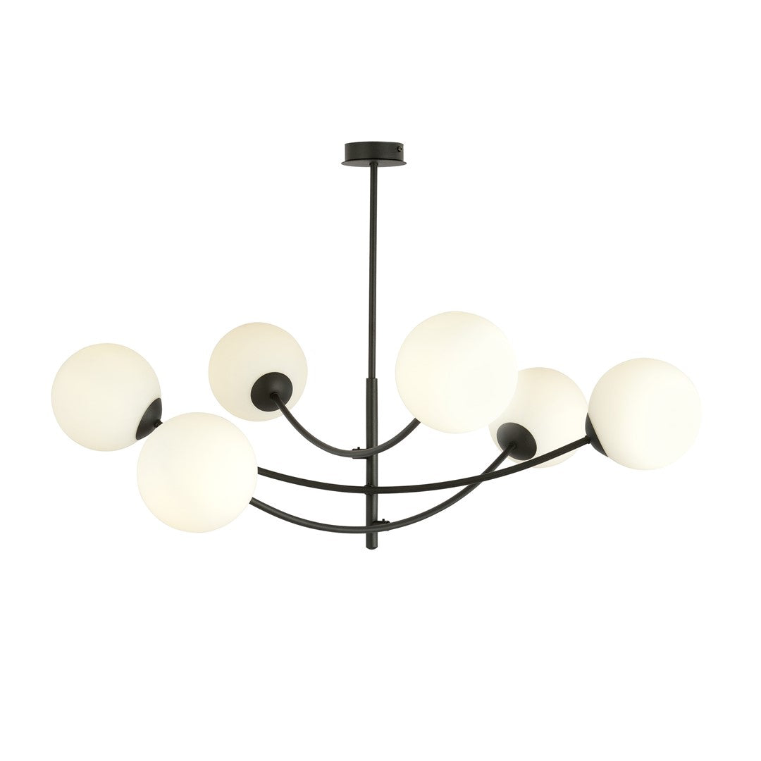 HUNTER 6 SORT/OPAL Loftlampe