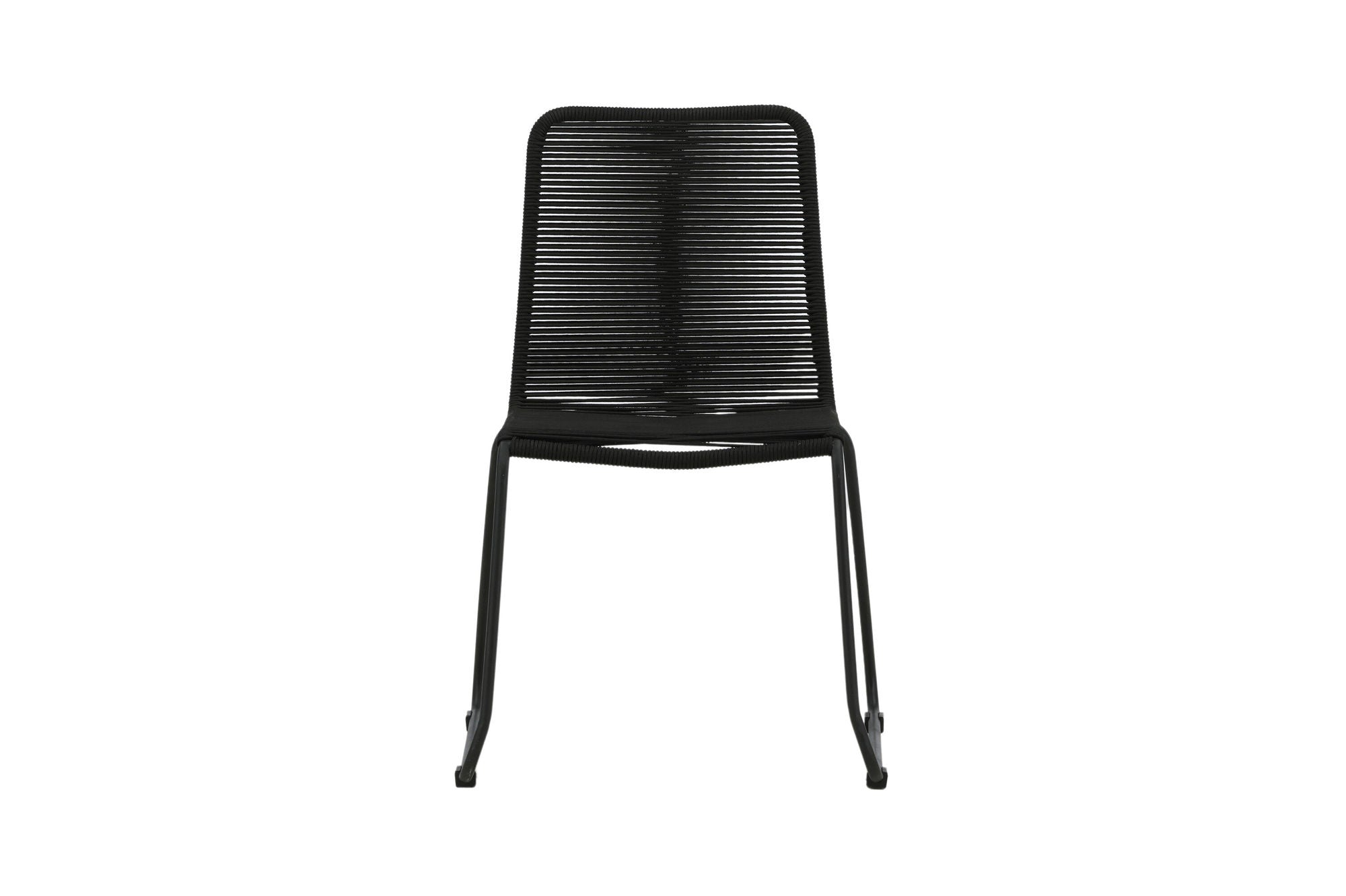 Venture Home Lindos Stacking stol - Black Alu / Black Rope
