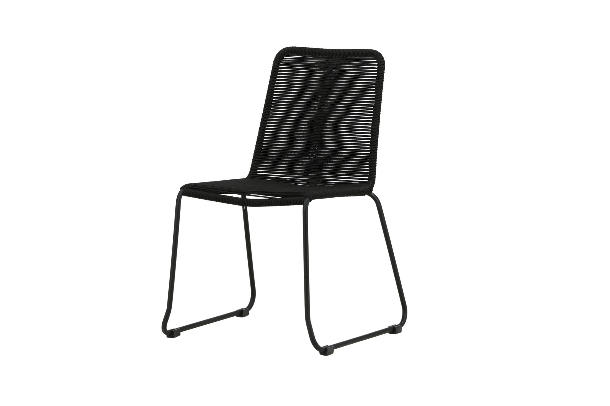 Venture Home Lindos Stacking stol - Black Alu / Black Rope