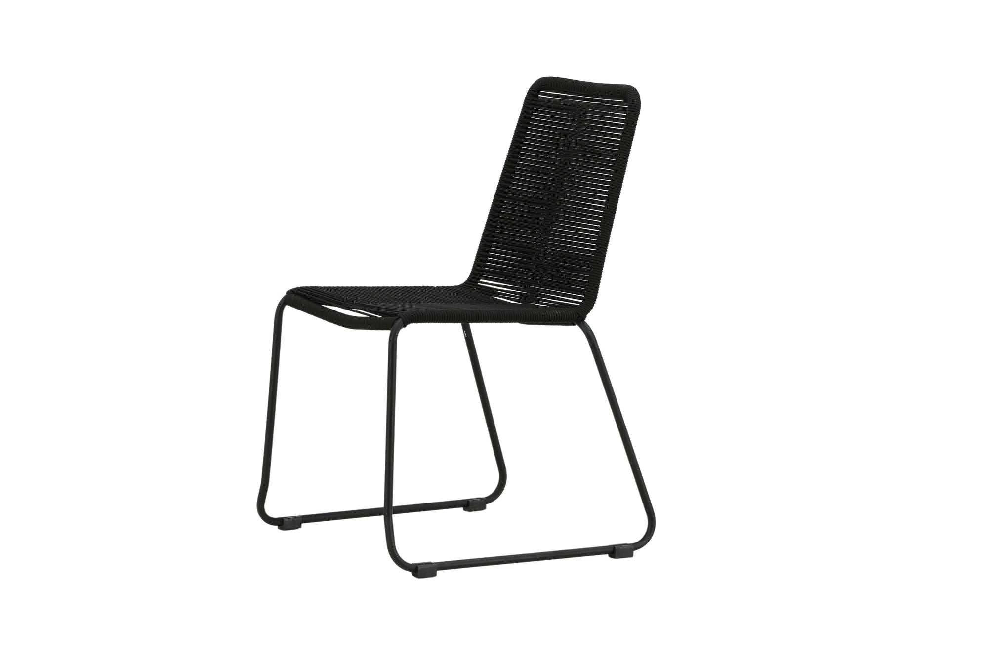 Venture Home Lindos Stacking stol - Black Alu / Black Rope