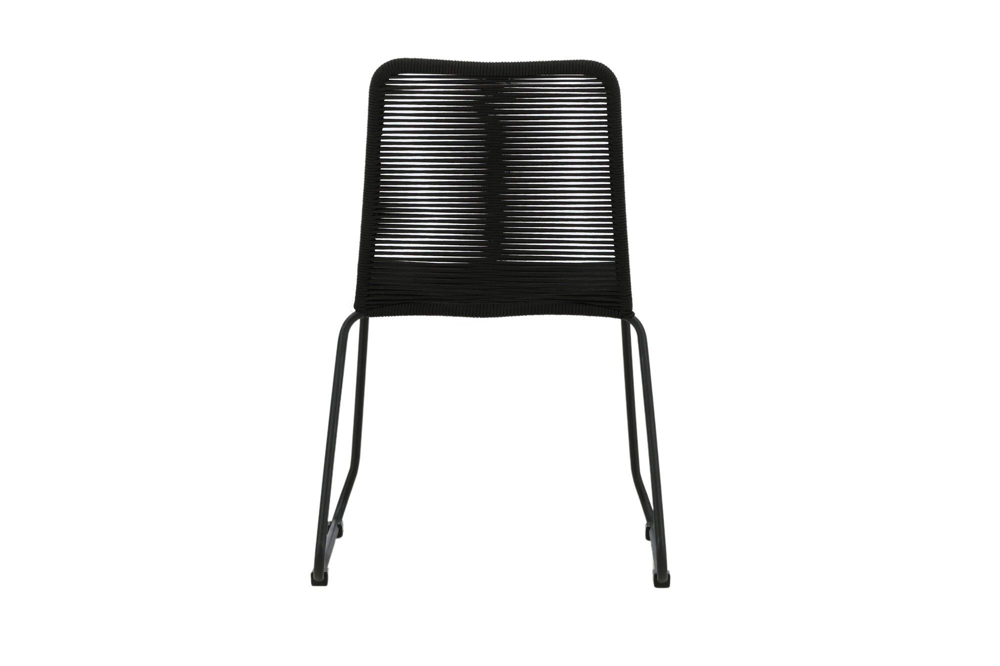 Venture Home Lindos Stacking stol - Black Alu / Black Rope