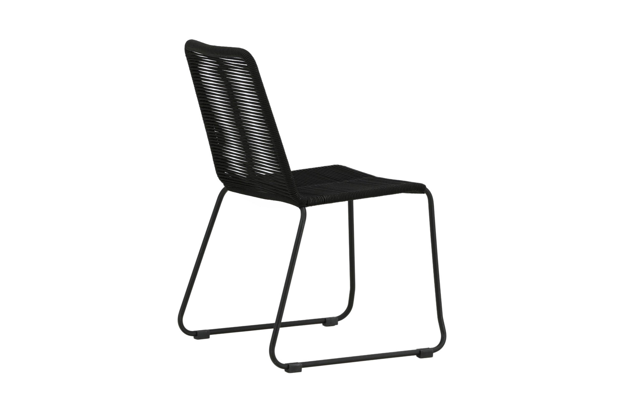 Venture Home Lindos Stacking stol - Black Alu / Black Rope