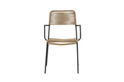 Venture Home Lindos - Armchair - Black Alu / Latte Rope
