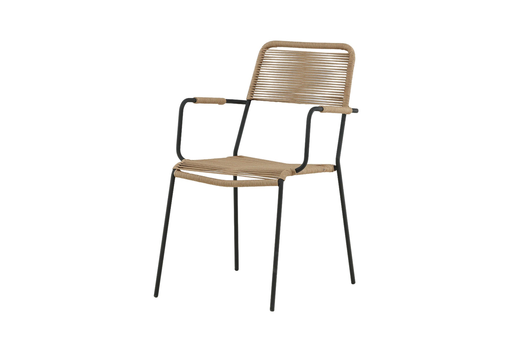 Venture Home Lindos - Armchair - Black Alu / Latte Rope