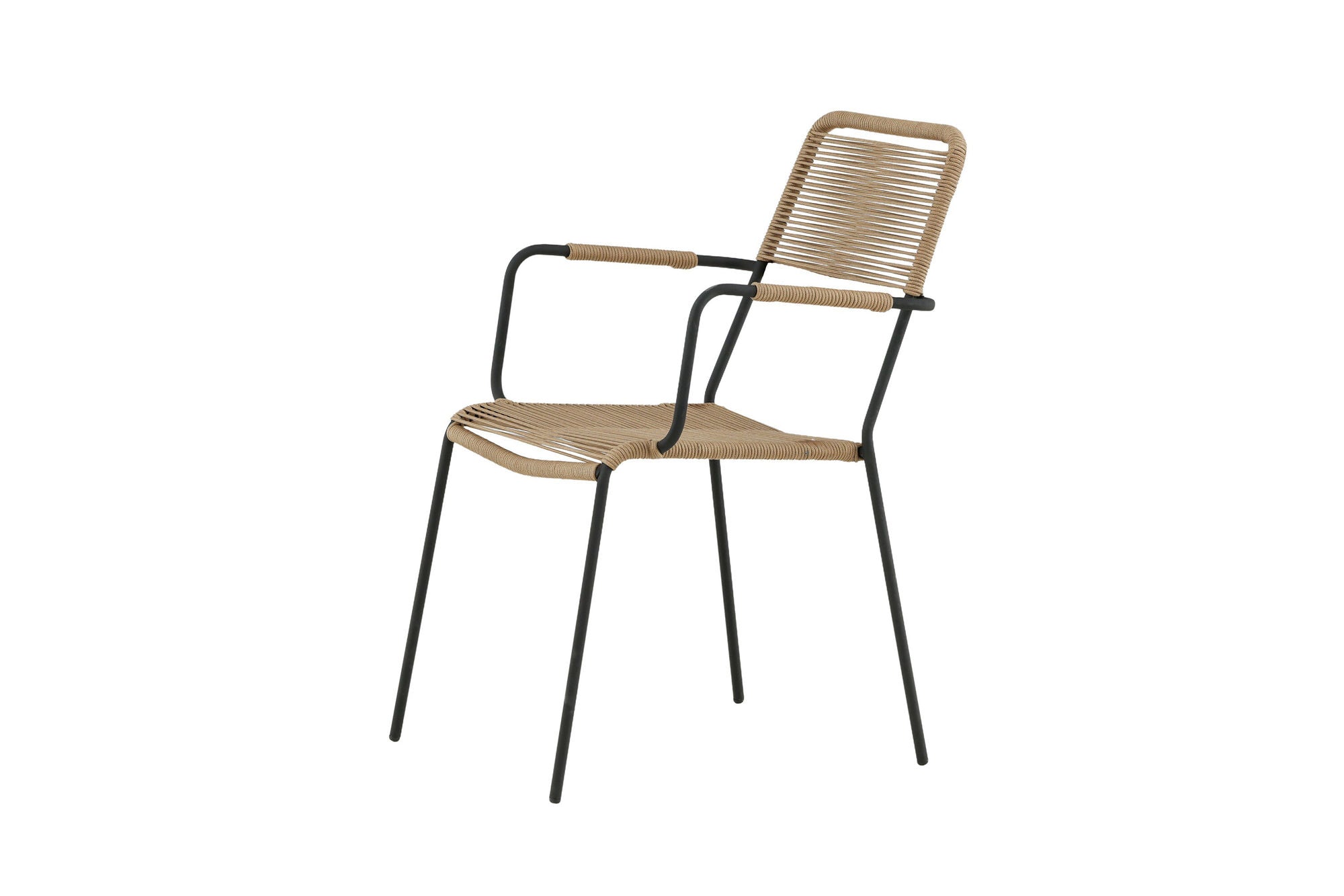 Venture Home Lindos - Armchair - Black Alu / Latte Rope