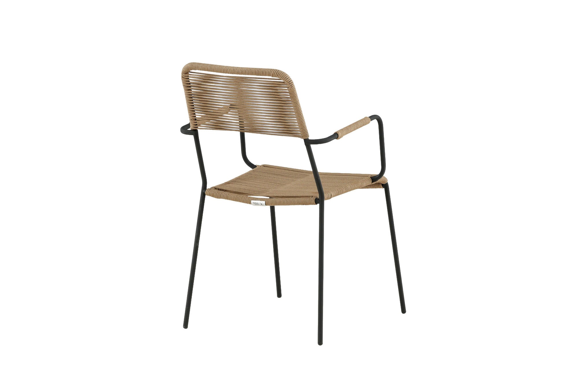Venture Home Lindos - Armchair - Black Alu / Latte Rope