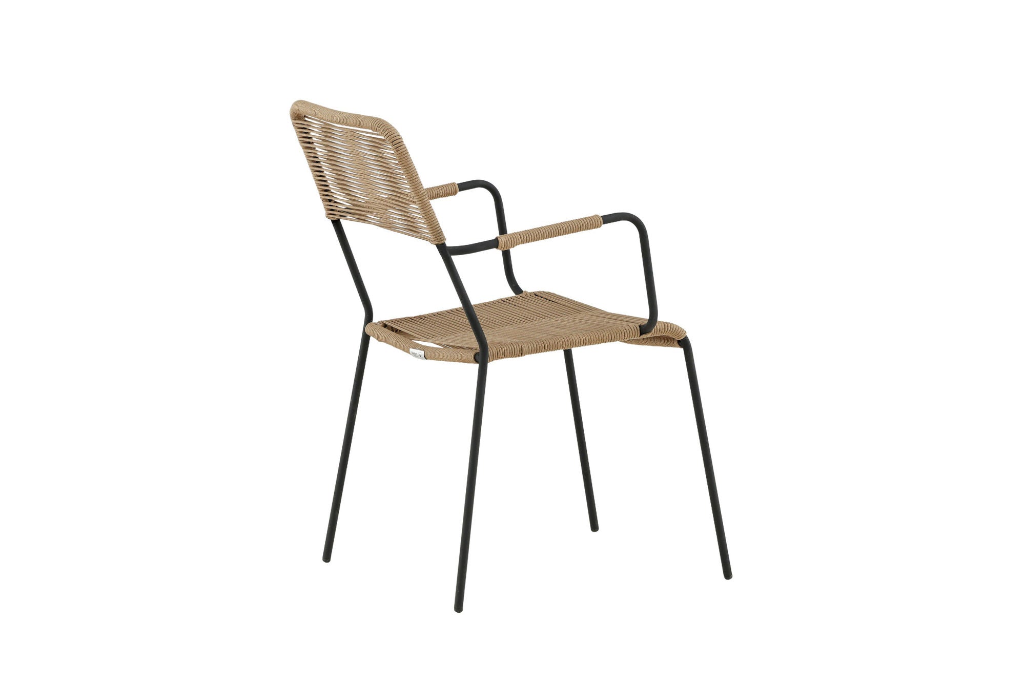 Venture Home Lindos - Armchair - Black Alu / Latte Rope