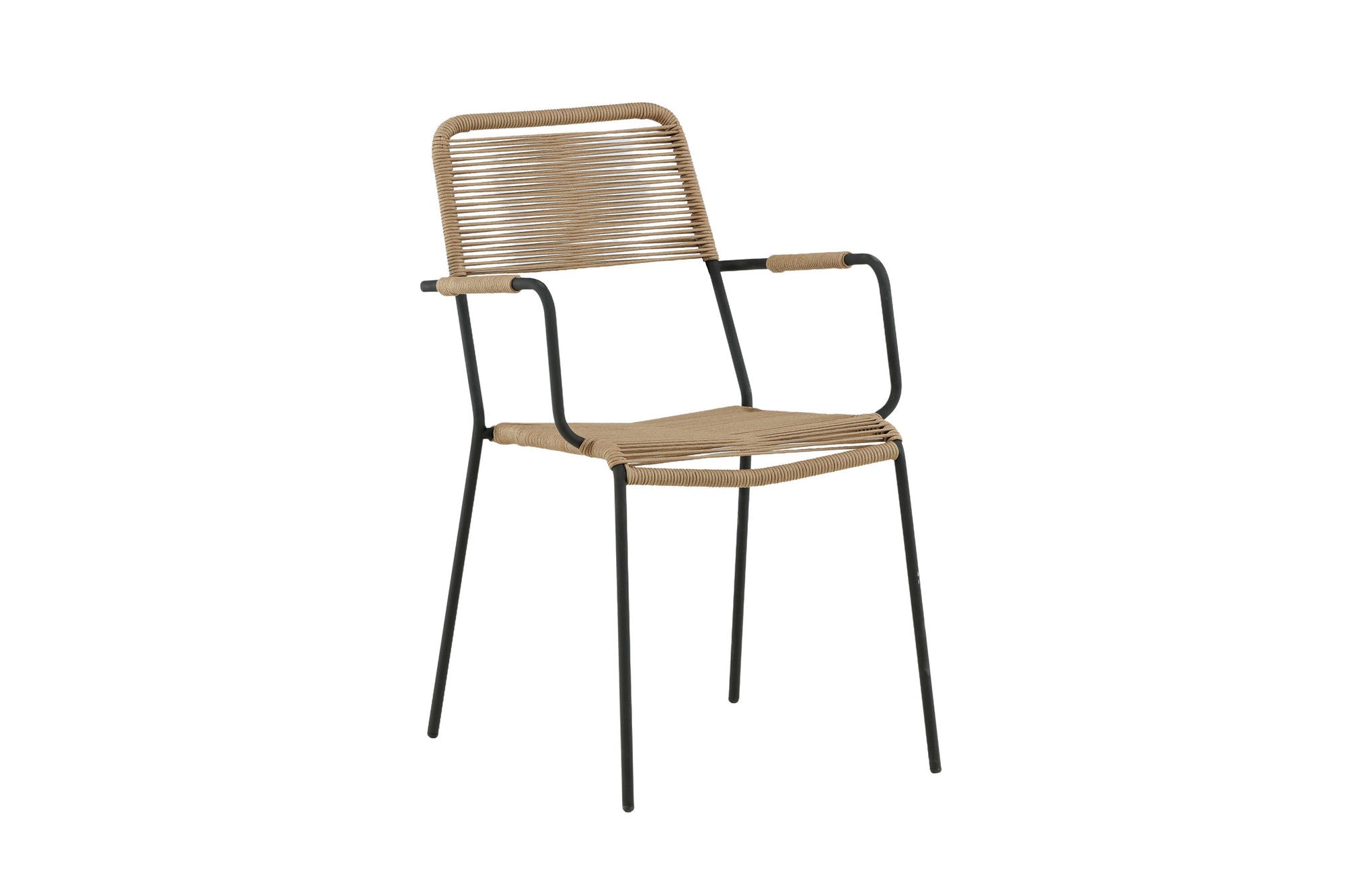 Venture Home Lindos - Armchair - Black Alu / Latte Rope