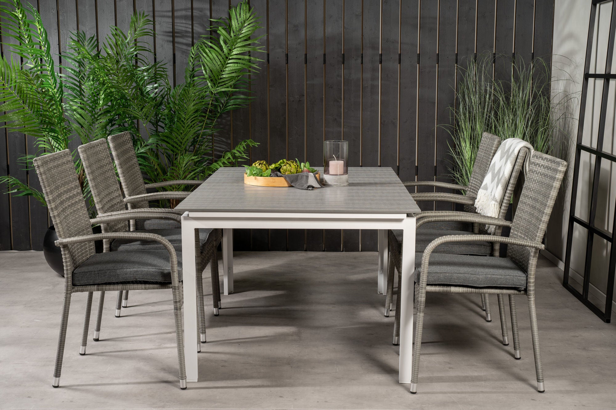 Venture Home Levels bord 160/240 - White/Grey - Anna stol - Grey 6