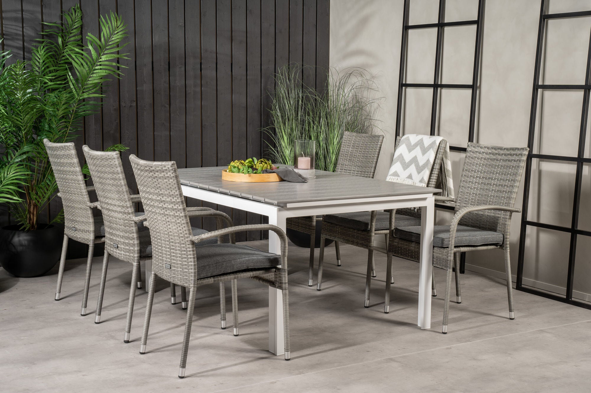 Venture Home Levels bord 160/240 - White/Grey - Anna stol - Grey 6