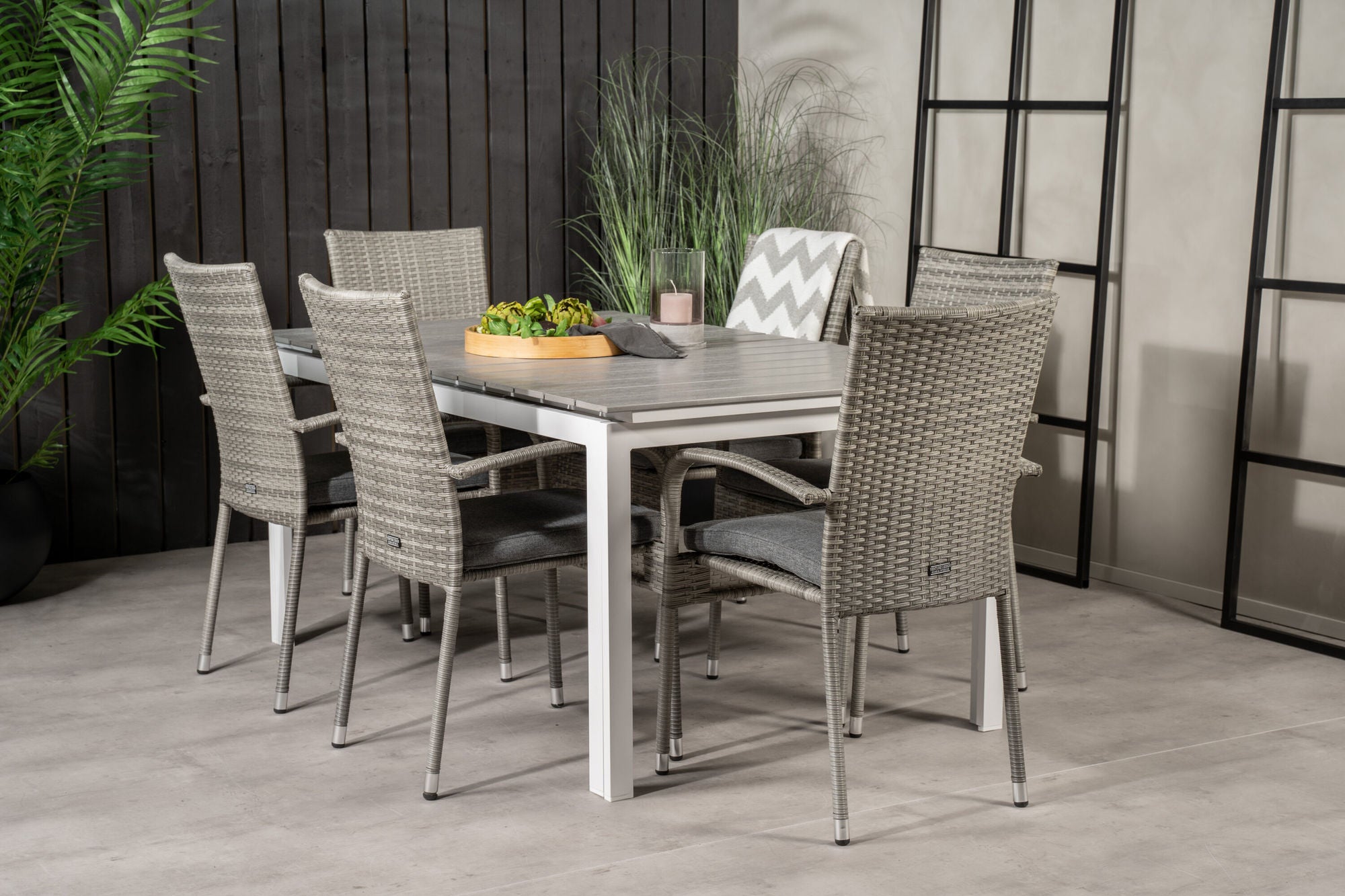 Venture Home Levels bord 160/240 - White/Grey - Anna stol - Grey 6