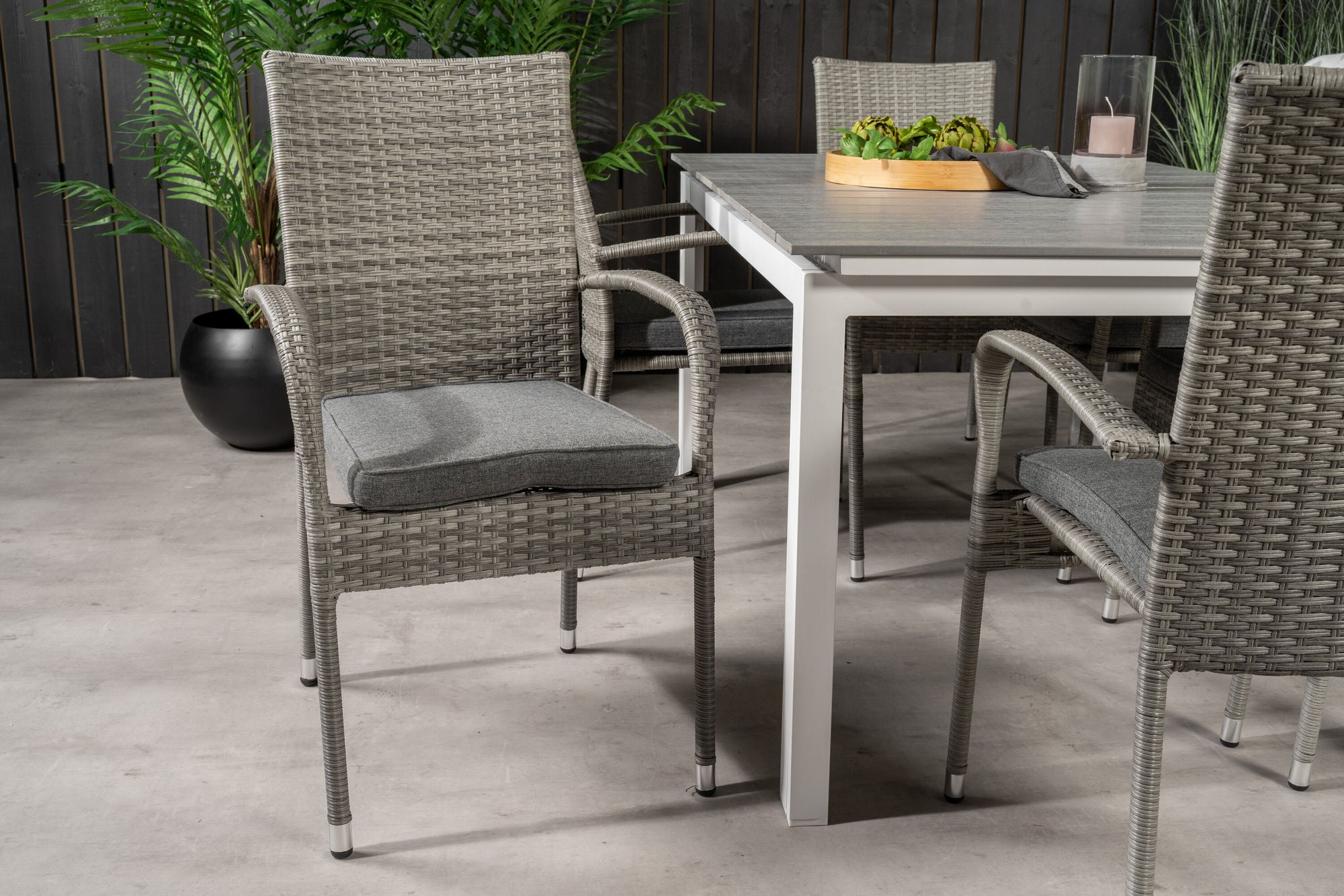 Venture Home Levels bord 160/240 - White/Grey - Anna stol - Grey 6