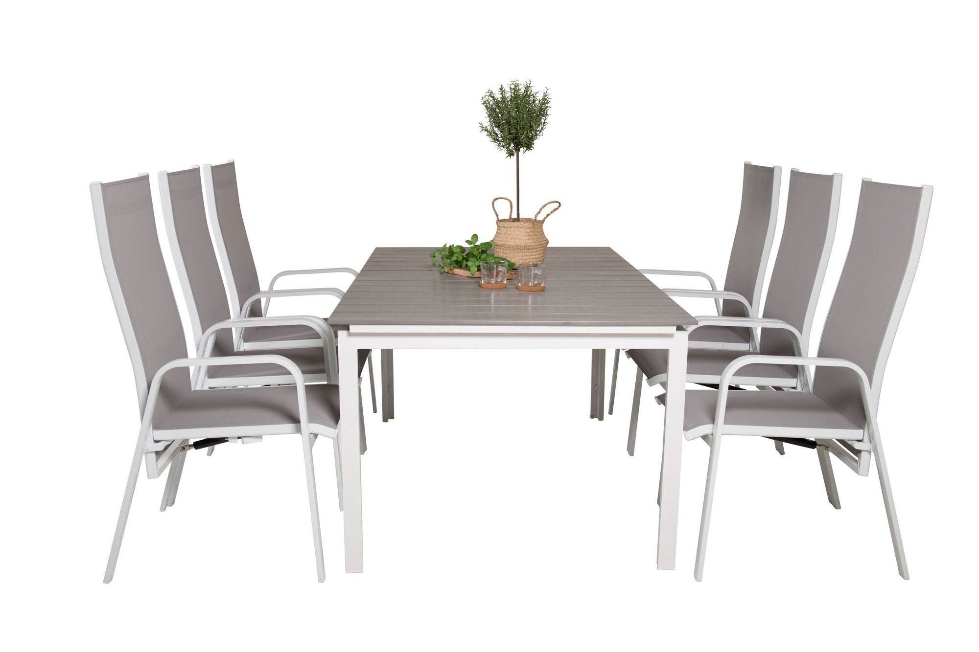 Venture Home Levels bord 160/240 - White/Grey - Copacabana Recliner stol - White/Grey 6
