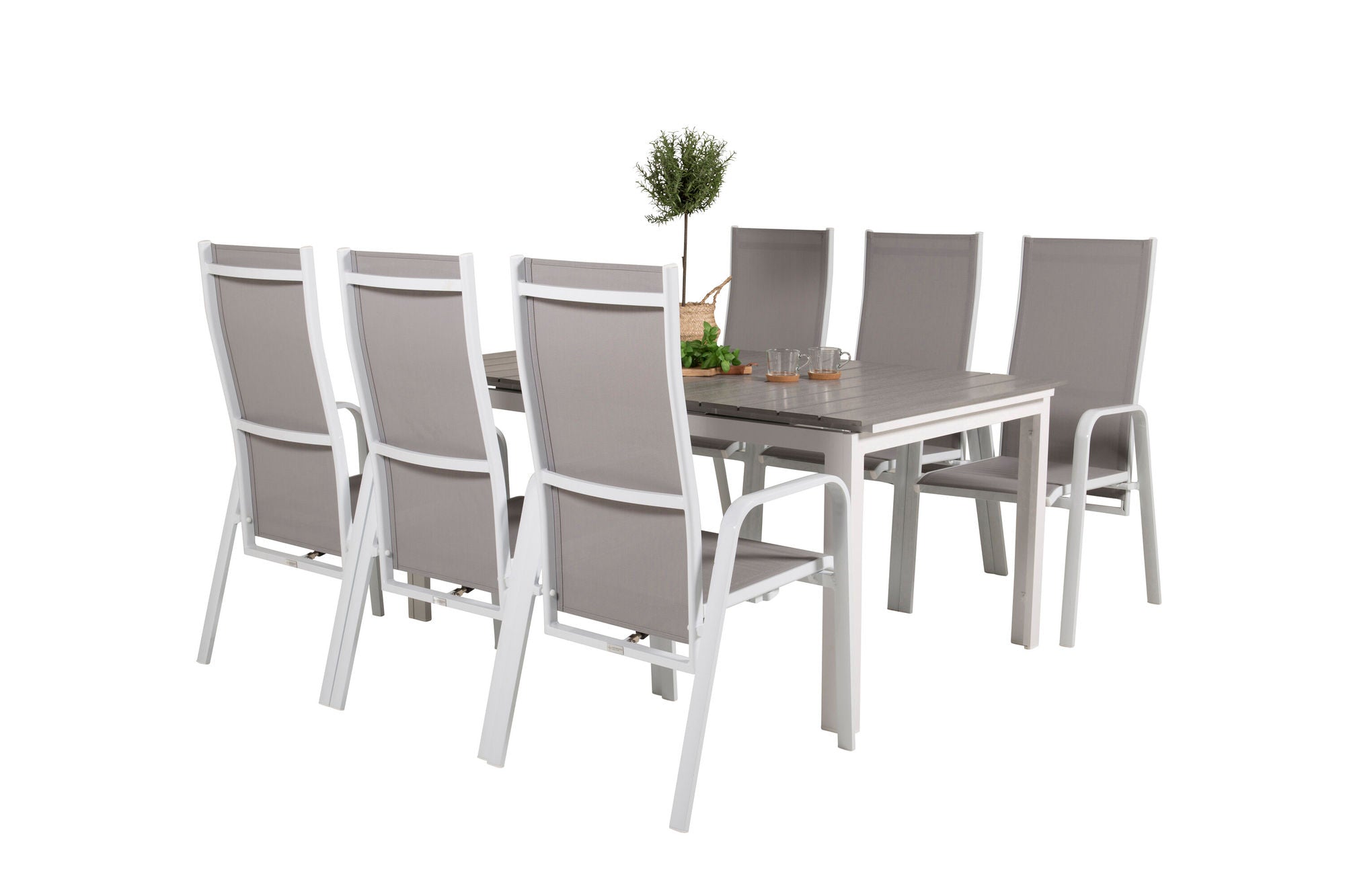 Venture Home Levels bord 160/240 - White/Grey - Copacabana Recliner stol - White/Grey 6