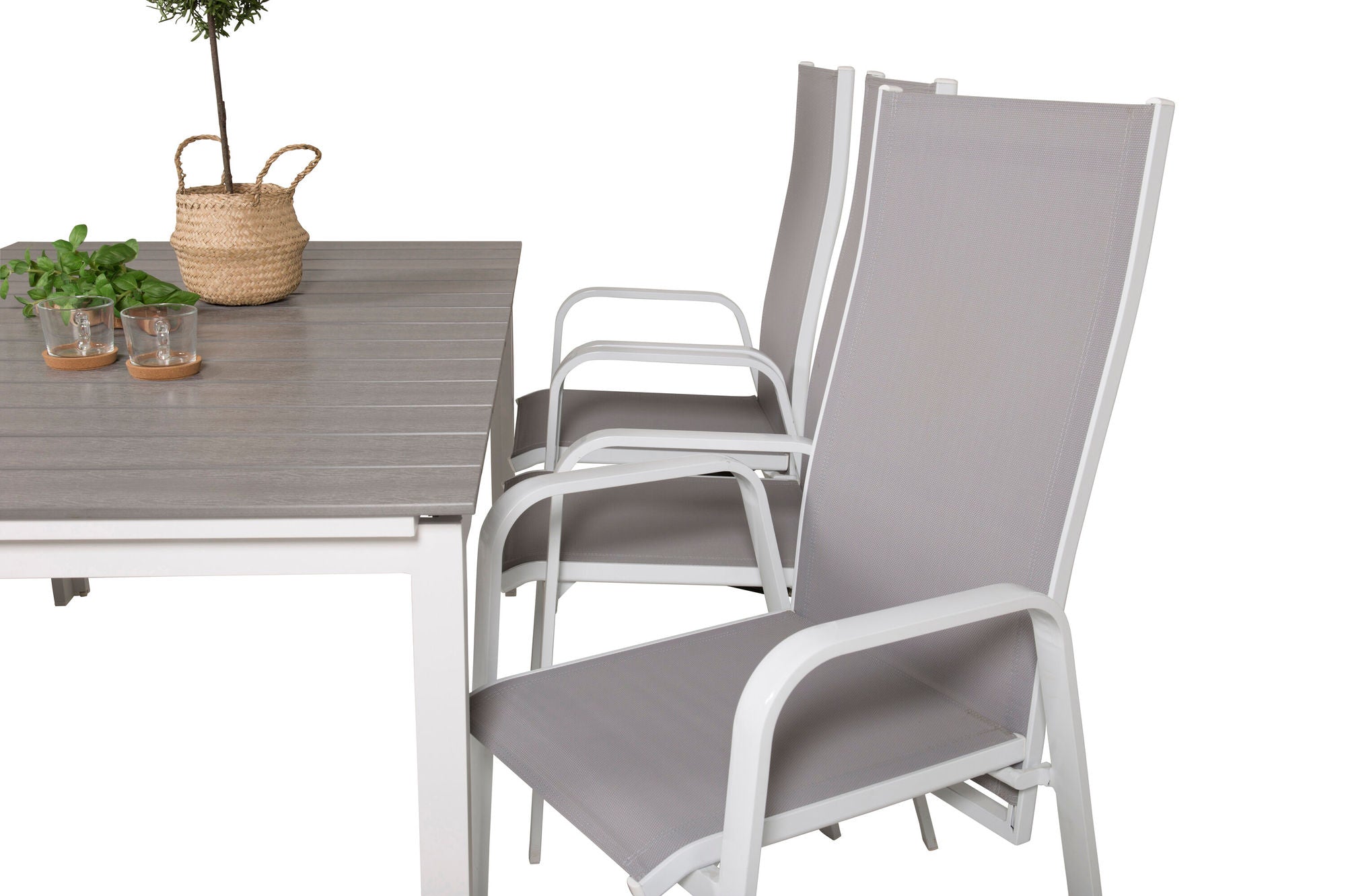 Venture Home Levels bord 160/240 - White/Grey - Copacabana Recliner stol - White/Grey 6