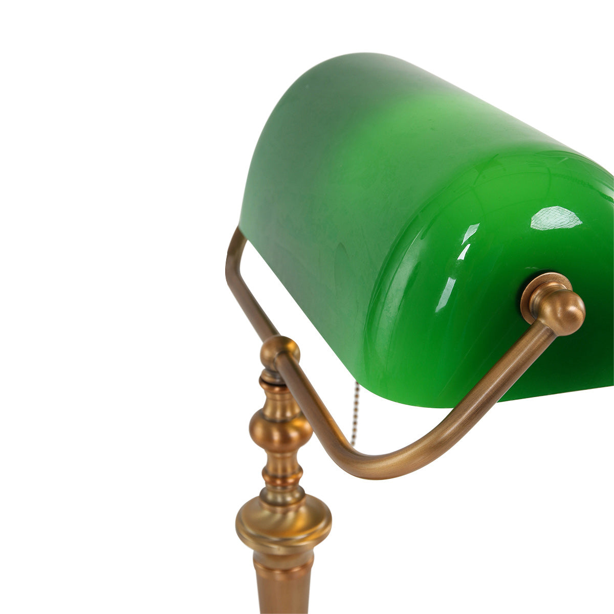 Bordlampe Ancilla 6185BR bronzefarvet notarlampe med trækafbryder